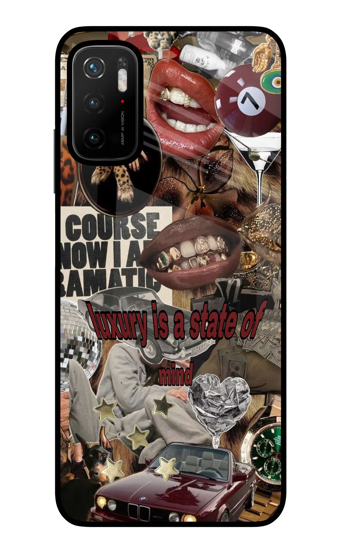 Luxury Poco M3 Pro 5G Glass Case - Luxury Poco M3 Pro 5G Glass Case Luxury Poco M3 Pro 5G Glass Case