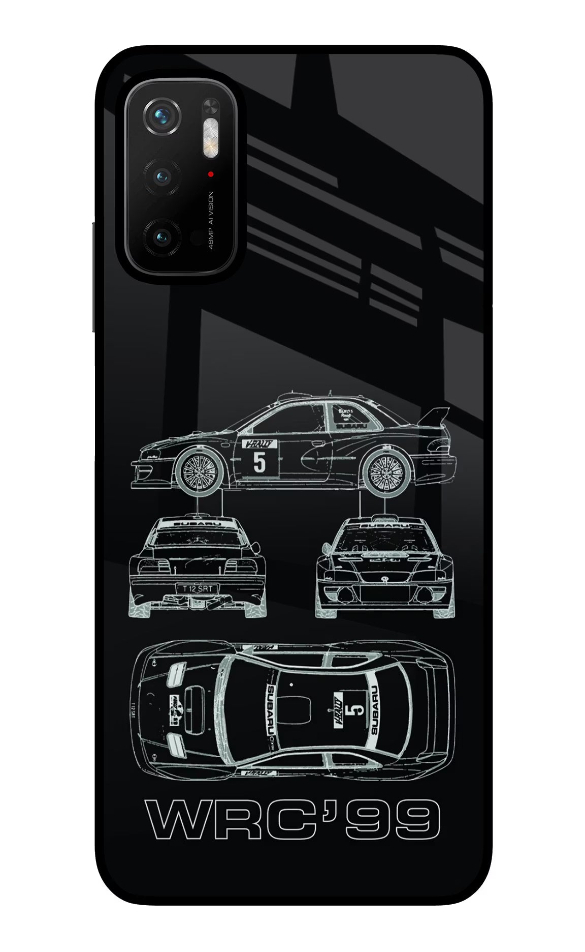 WRC'99 Poco M3 Pro 5G Back Cover - WRC'99 Poco M3 Pro 5G Glass Case Back Cover by Casekaro WRC'99 Poco M3 Pro 5G Glass Case Back Cover by Casekaro