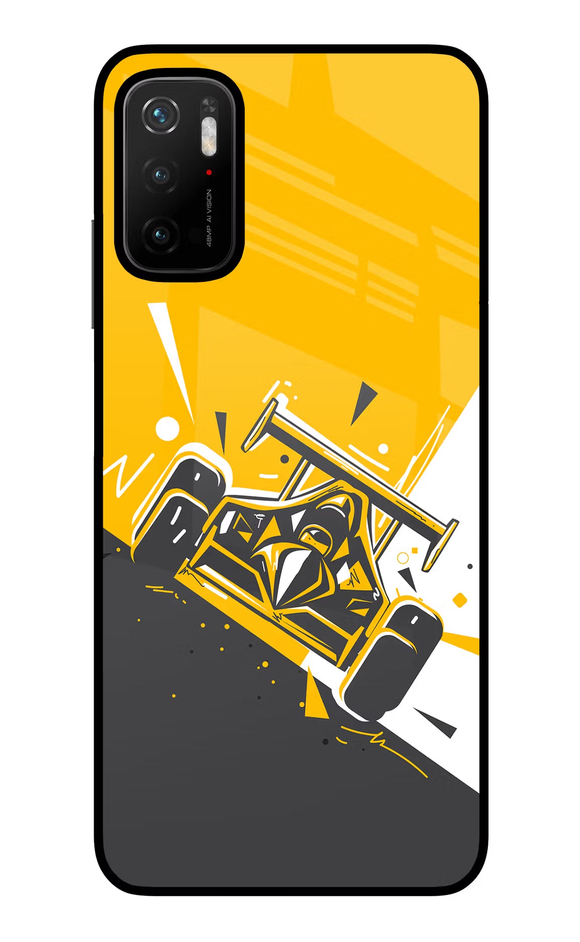 Track King Poco M3 Pro 5G Back Cover - Track King Poco M3 Pro 5G Glass Case Back Cover by Casekaro Track King Poco M3 Pro 5G Glass Case Back Cover by Casekaro