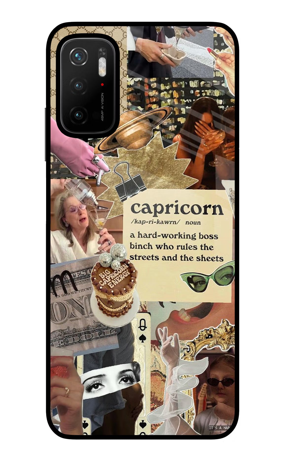Capricorn Zodiac Poco M3 Pro 5G Back Cover - Capricorn Zodiac Poco M3 Pro 5G Glass Case Back Cover by Casekaro Capricorn Zodiac Poco M3 Pro 5G Glass Case Back Cover by Casekaro