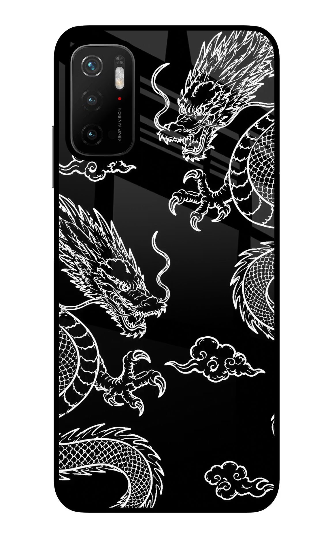Twin Dragons Poco M3 Pro 5G Glass Case - Twin Dragons Poco M3 Pro 5G Glass Case Twin Dragons Poco M3 Pro 5G Glass Case