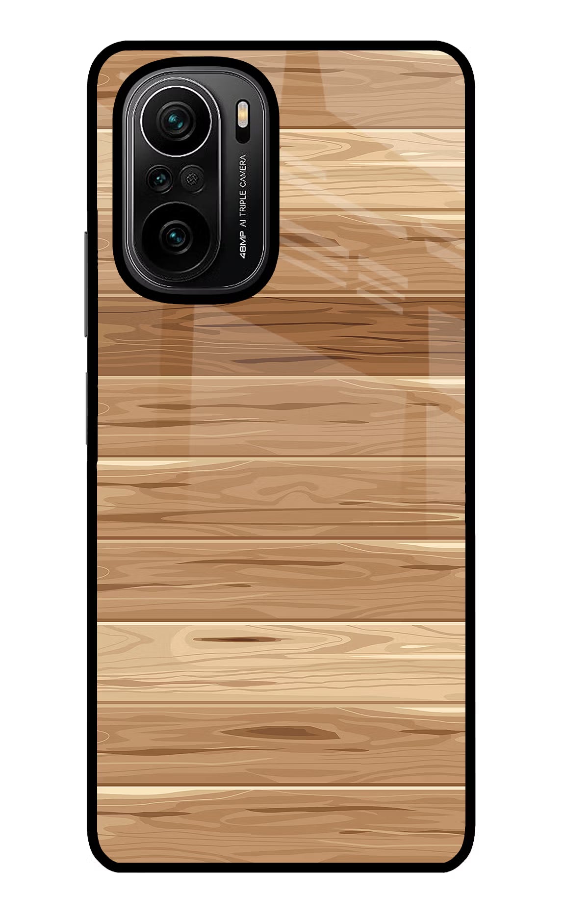 Wooden Vector Mi 11X/11X Pro Glass Case Back Cover by Casekaro
