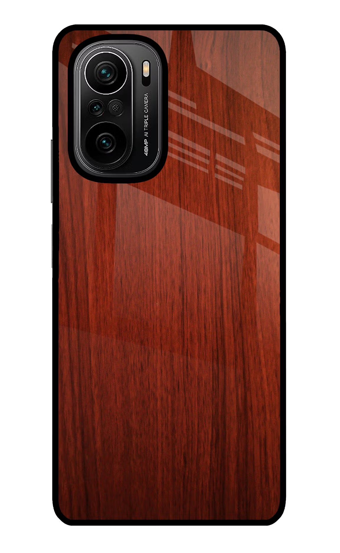 Wooden Plain Pattern Mi 11X/11X Pro Glass Case Back Cover by Casekaro