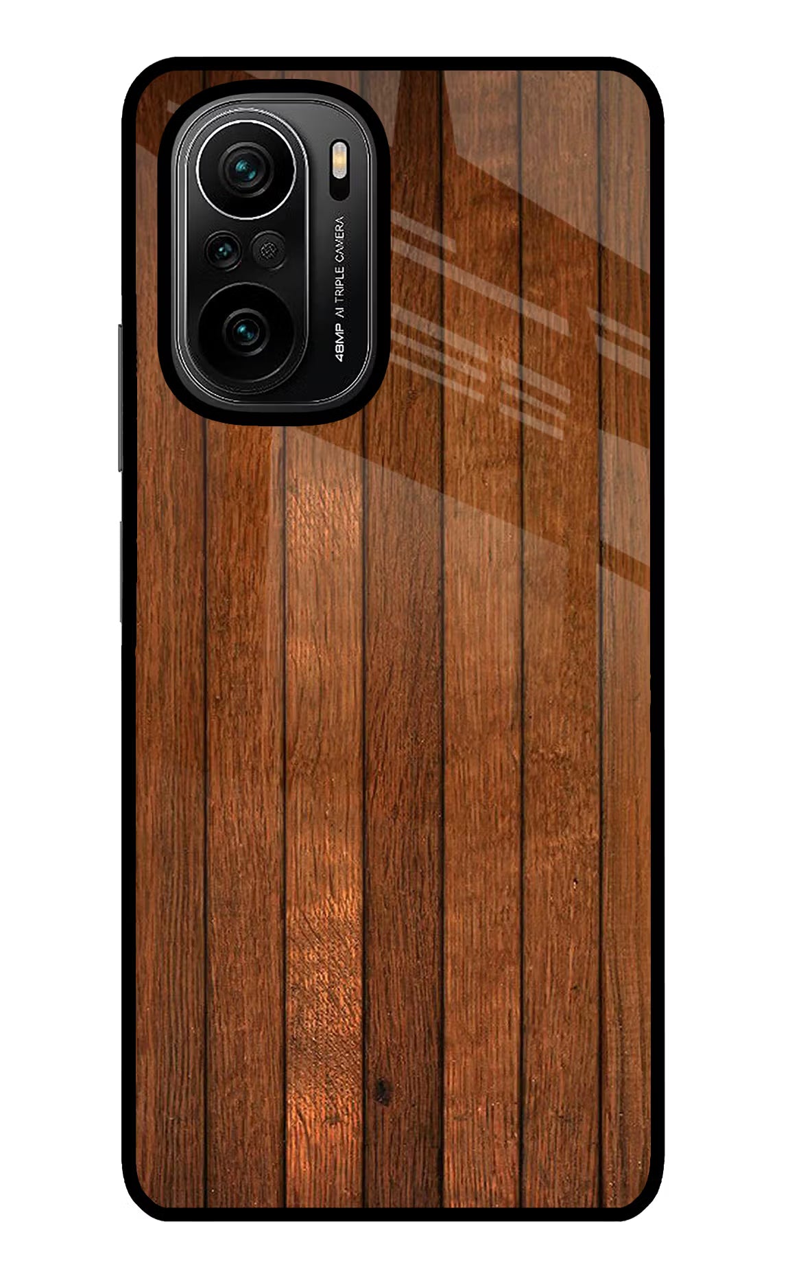 Wooden Artwork Bands Mi 11X/11X Pro Glass Case Back Cover by Casekaro