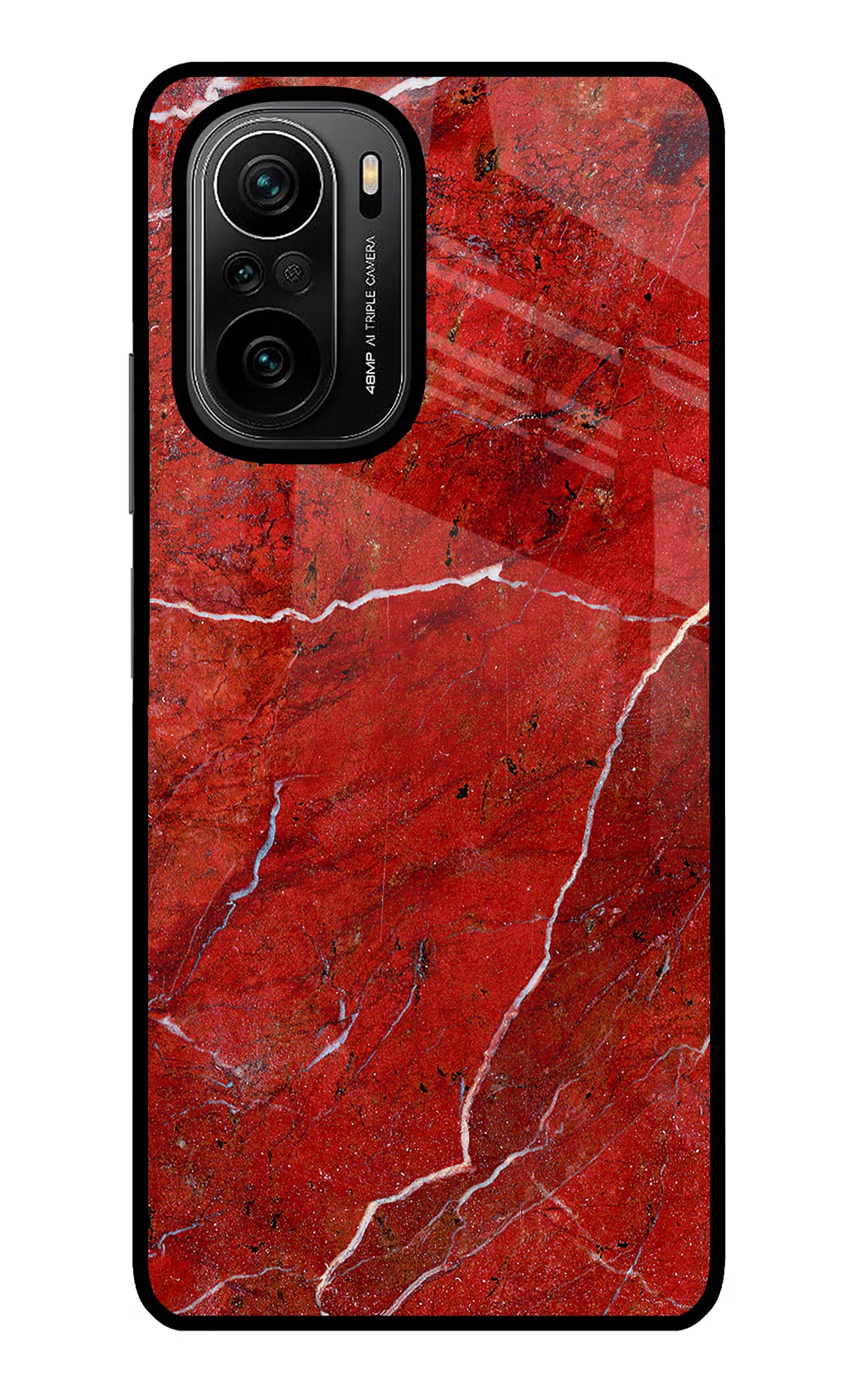 Red Marble Design Mi 11X/11X Pro Glass Case - Red Marble Design Mi 11X/11X Pro Glass Case Red Marble Design Mi 11X/11X Pro Glass Case