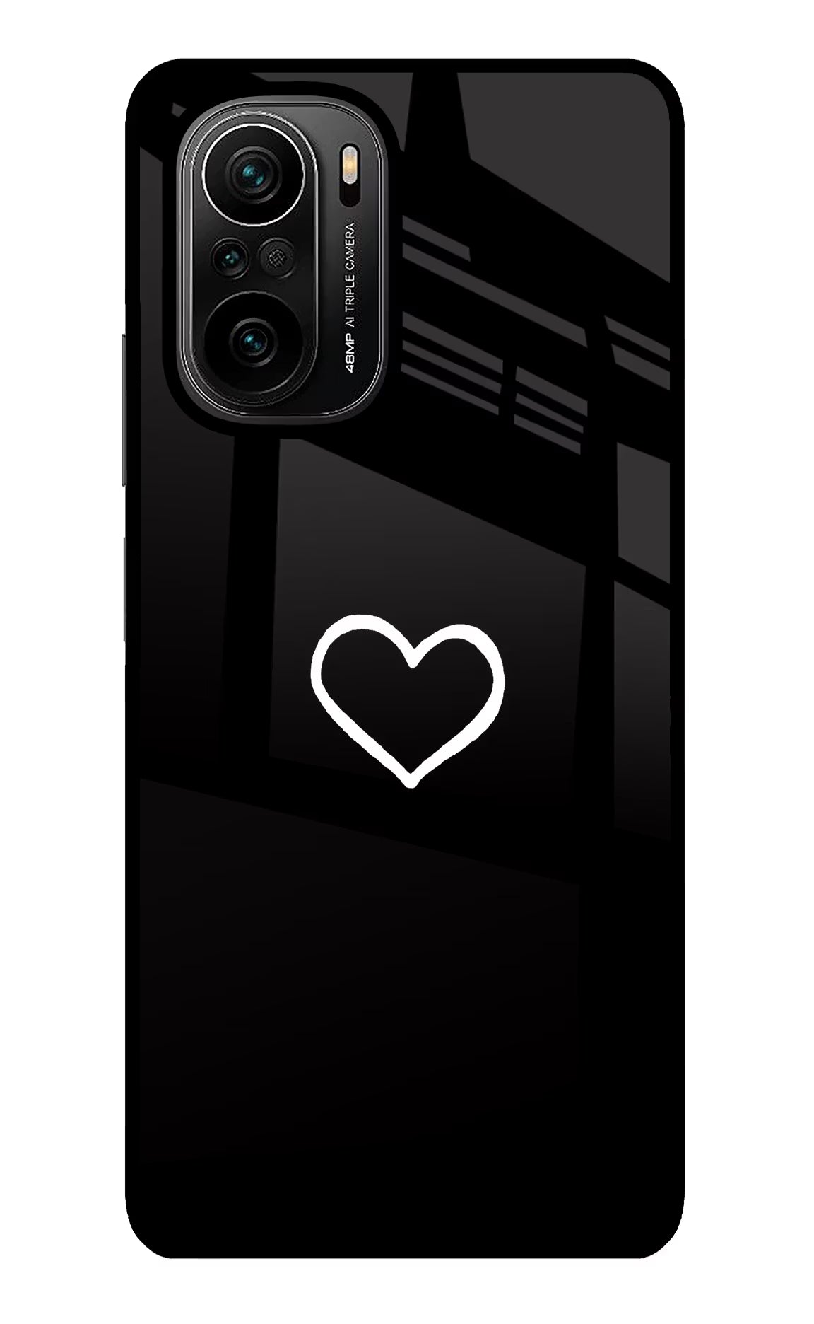 Heart Mi 11X/11X Pro Back Cover - Heart Mi 11X/11X Pro Glass Case Back Cover by Casekaro Heart Mi 11X/11X Pro Glass Case Back Cover by Casekaro