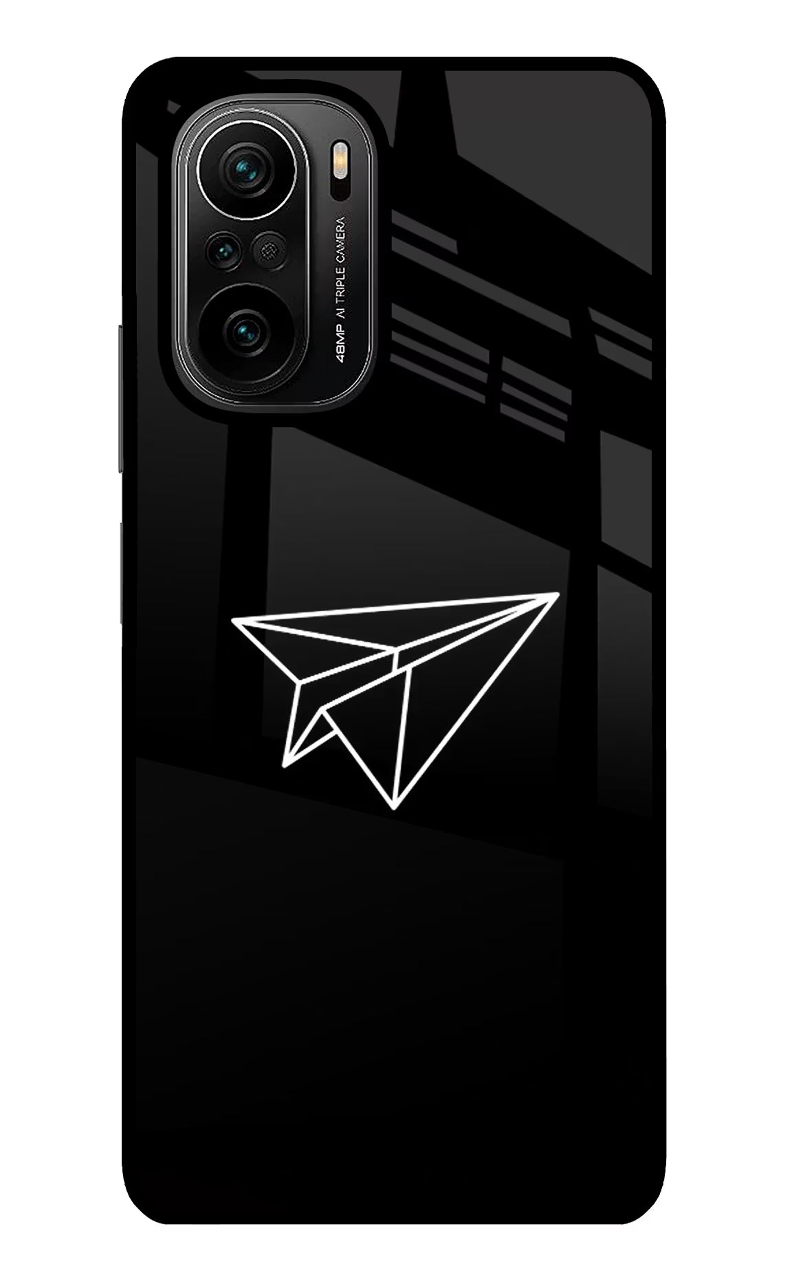 Paper Plane White Mi 11X/11X Pro Glass Case - Paper Plane White Mi 11X/11X Pro Glass Case Paper Plane White Mi 11X/11X Pro Glass Case