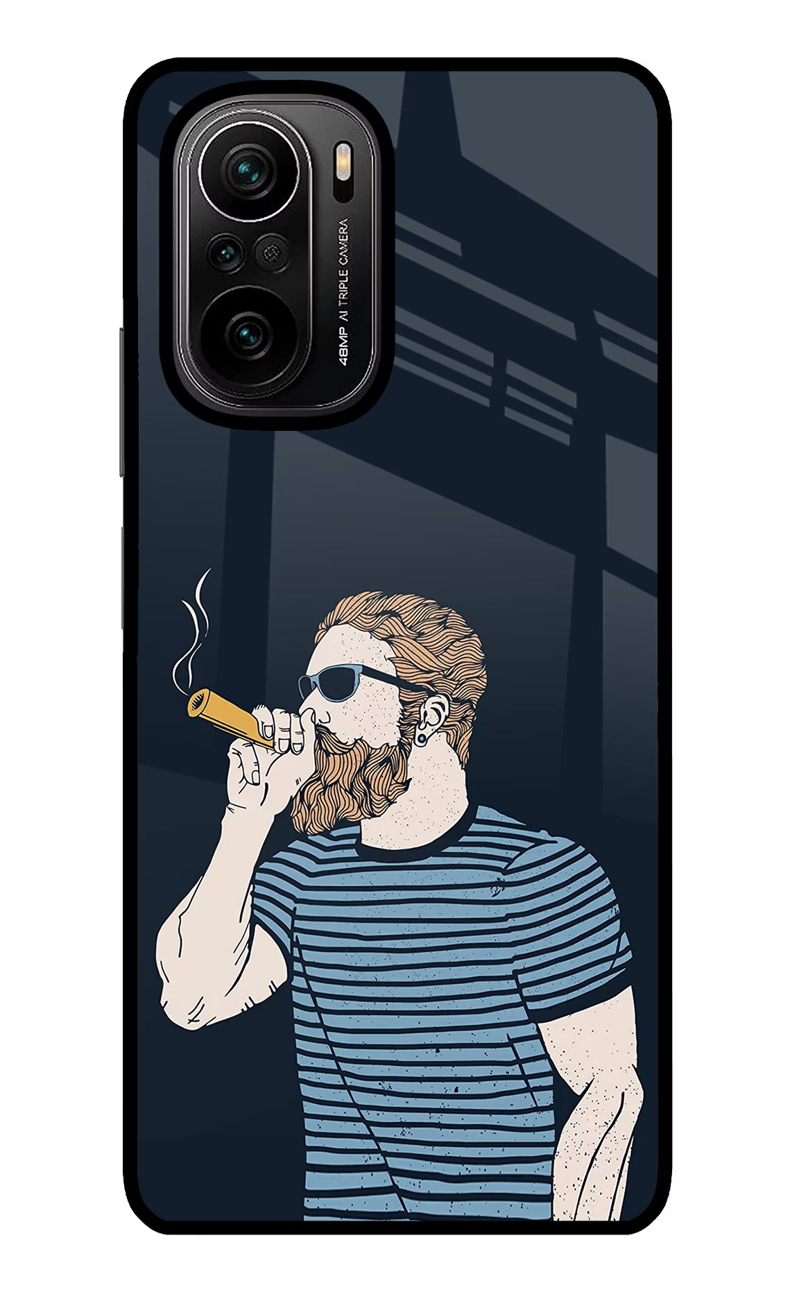 Smoking Mi 11X/11X Pro Back Cover - Smoking Mi 11X/11X Pro Glass Case Back Cover by Casekaro Smoking Mi 11X/11X Pro Glass Case Back Cover by Casekaro