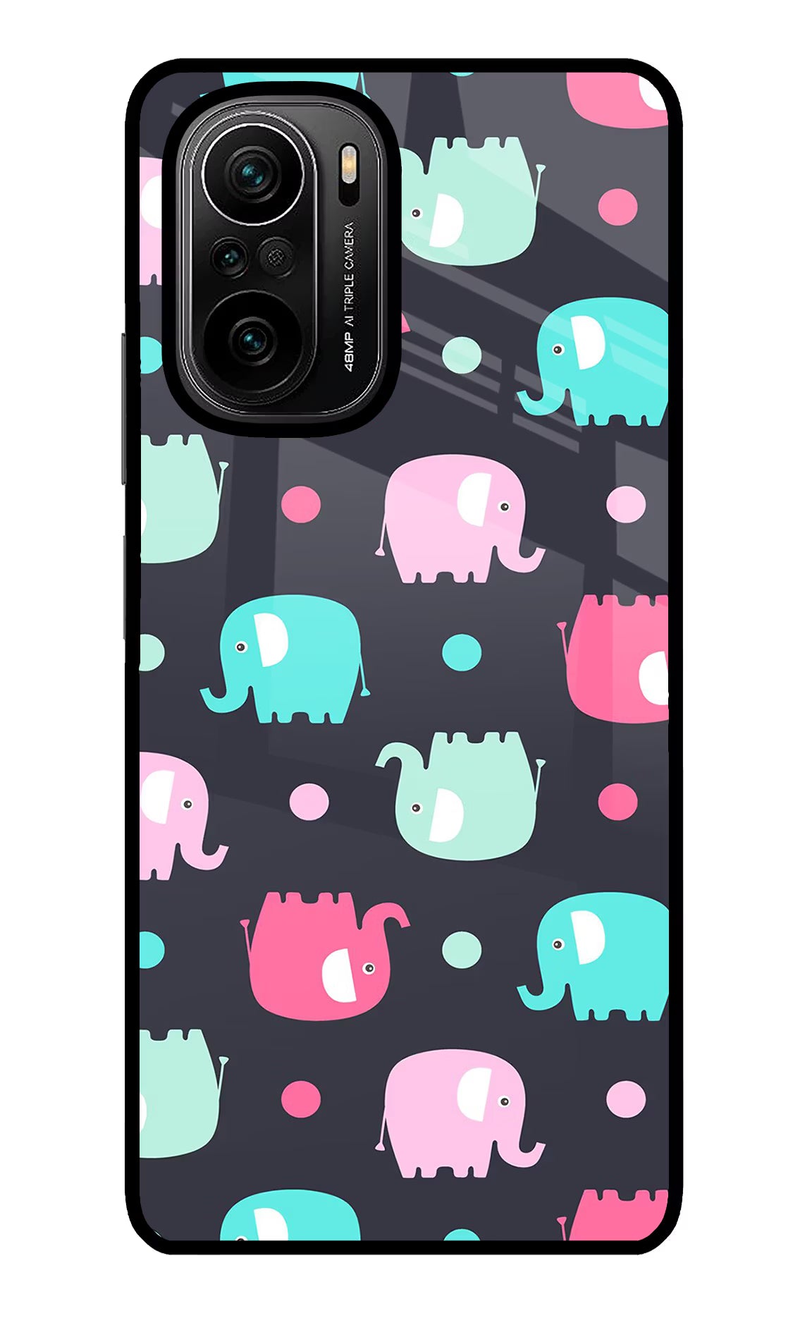 Elephants Mi 11X/11X Pro Back Cover - Elephants Mi 11X/11X Pro Glass Case Back Cover by Casekaro Elephants Mi 11X/11X Pro Glass Case Back Cover by Casekaro