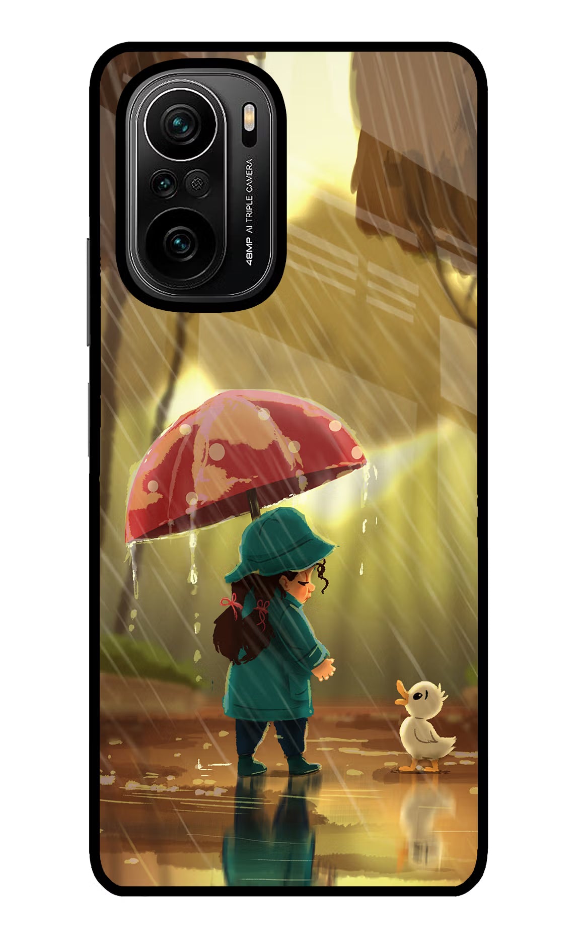 Rainy Day Mi 11X/11X Pro Back Cover - Rainy Day Mi 11X/11X Pro Glass Case Back Cover by Casekaro Rainy Day Mi 11X/11X Pro Glass Case Back Cover by Casekaro