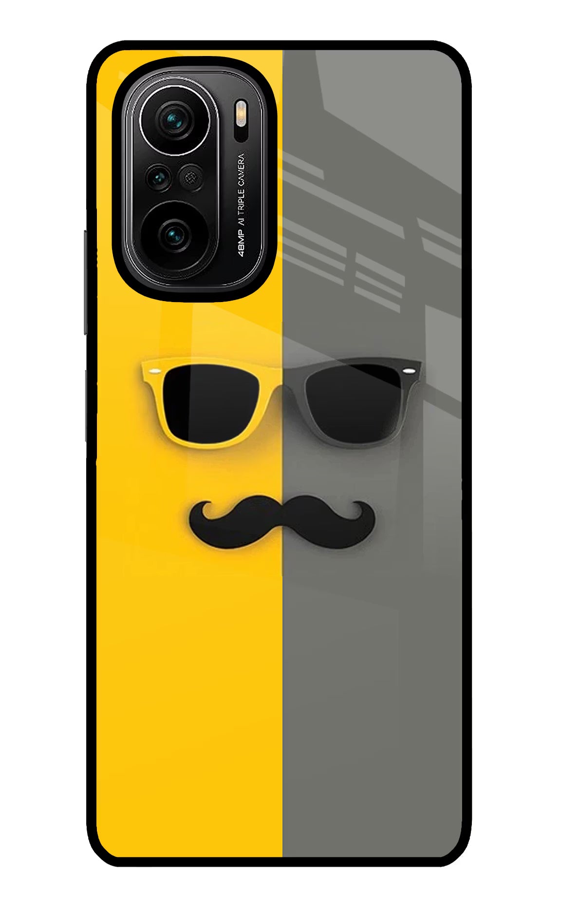 Sunglasses with Mustache Mi 11X/11X Pro Glass Case - Sunglasses with Mustache Mi 11X/11X Pro Glass Case Sunglasses with Mustache Mi 11X/11X Pro Glass Case