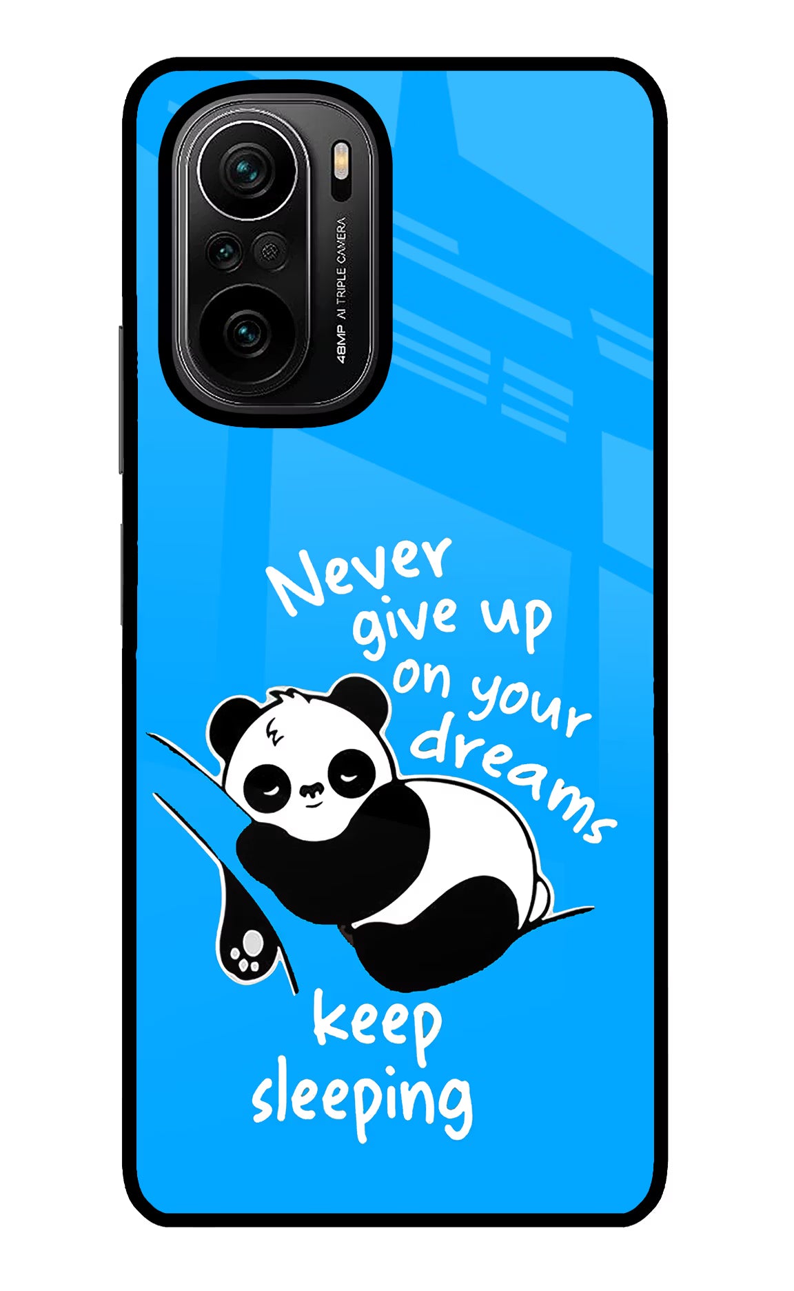 Keep Sleeping Mi 11X/11X Pro Back Cover - Keep Sleeping Mi 11X/11X Pro Glass Case Back Cover by Casekaro Keep Sleeping Mi 11X/11X Pro Glass Case Back Cover by Casekaro