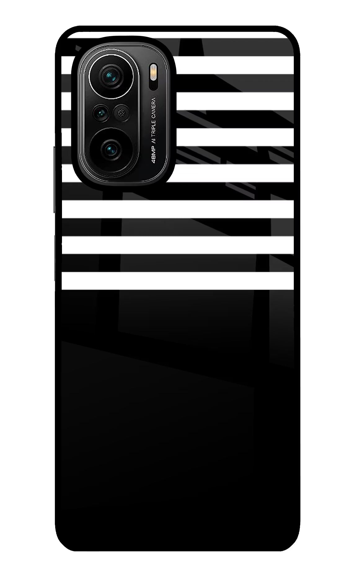 Black and White Print Mi 11X/11X Pro Back Cover - Black and White Print Mi 11X/11X Pro Glass Case Back Cover by Casekaro Black and White Print Mi 11X/11X Pro Glass Case Back Cover by Casekaro
