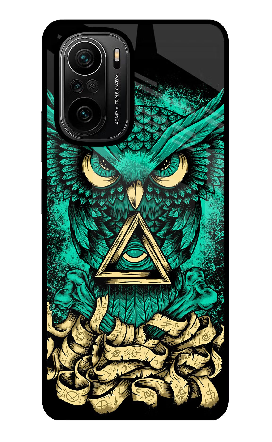 Green Owl Mi 11X/11X Pro Glass Case - Green Owl Mi 11X/11X Pro Glass Case Green Owl Mi 11X/11X Pro Glass Case