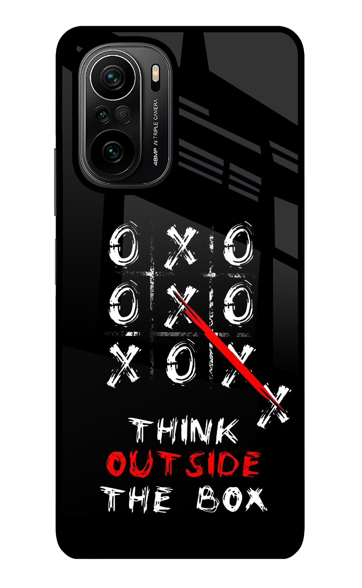 Think out of the BOX Mi 11X/11X Pro Back Cover - Think out of the BOX Mi 11X/11X Pro Glass Case Back Cover by Casekaro Think out of the BOX Mi 11X/11X Pro Glass Case Back Cover by Casekaro