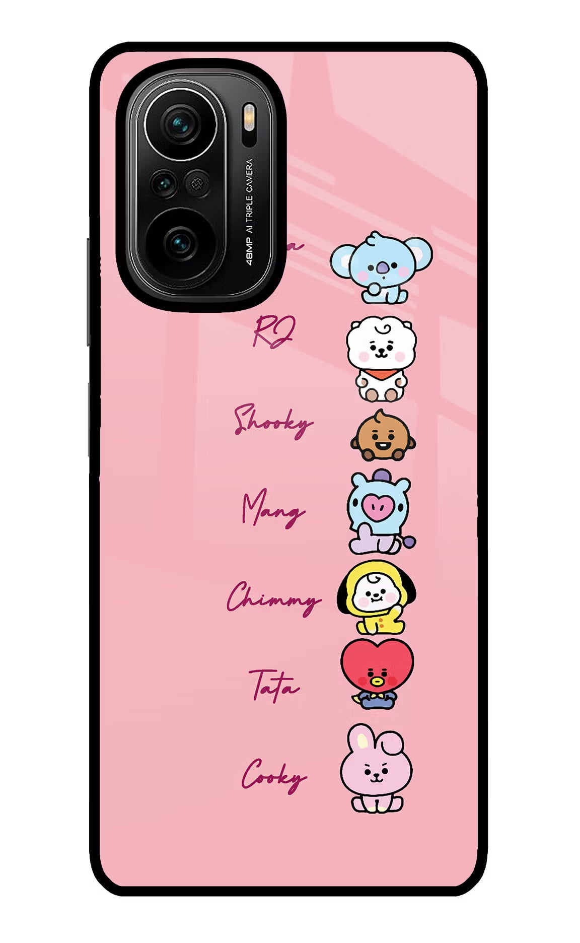 BTS names Mi 11X/11X Pro Back Cover - BTS names Mi 11X/11X Pro Glass Case Back Cover by Casekaro BTS names Mi 11X/11X Pro Glass Case Back Cover by Casekaro