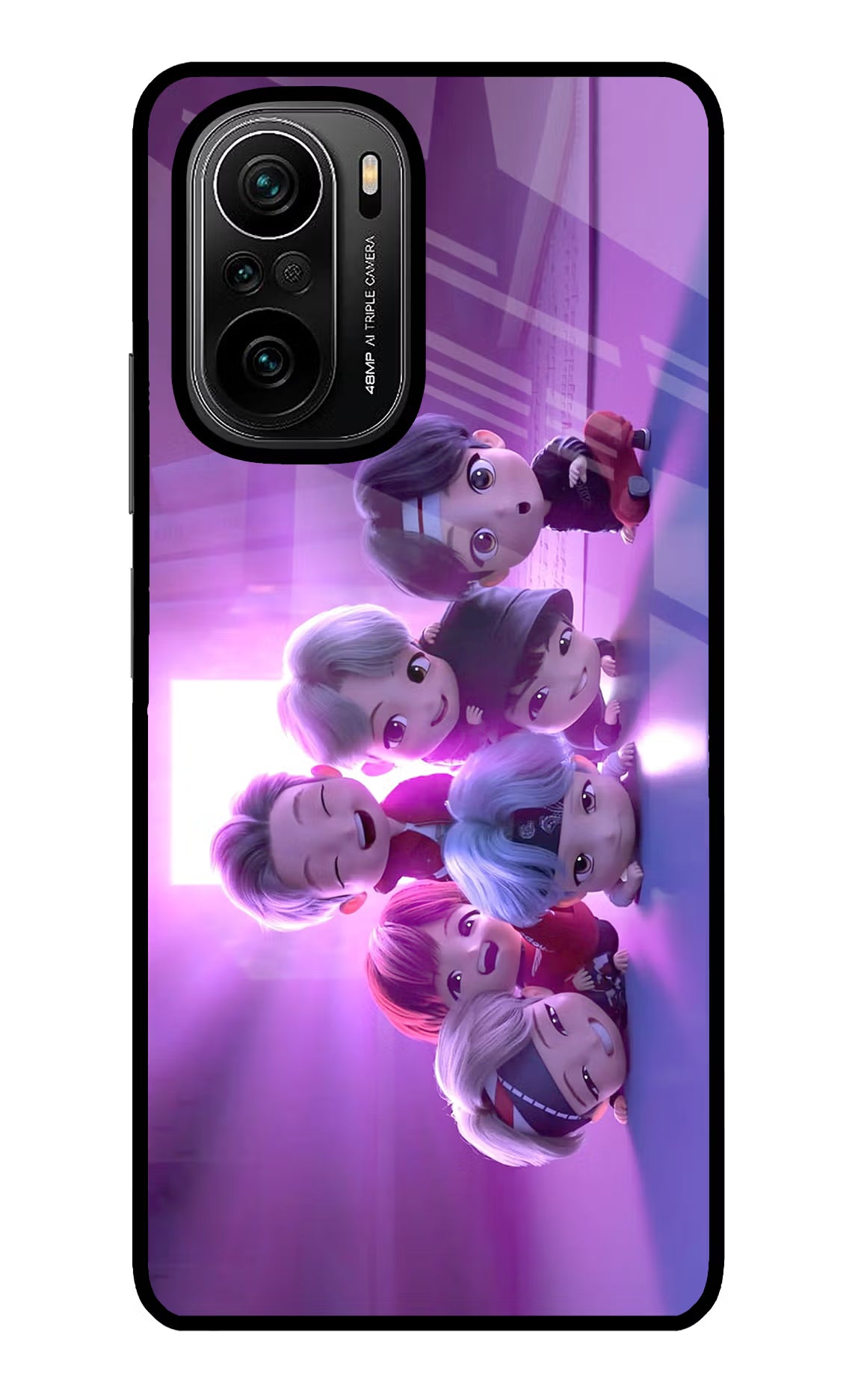 BTS Chibi Mi 11X/11X Pro Glass Case - BTS Chibi Mi 11X/11X Pro Glass Case BTS Chibi Mi 11X/11X Pro Glass Case