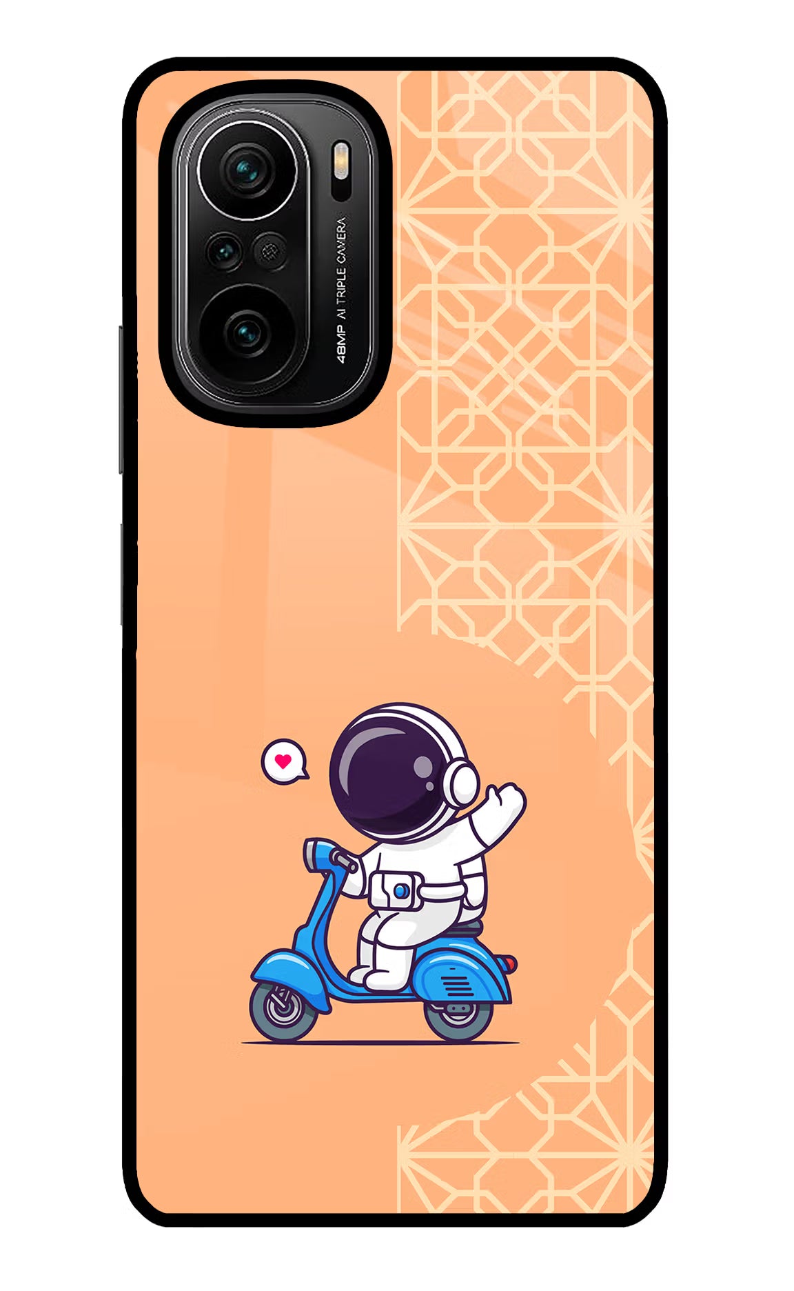Cute Astronaut Riding Mi 11X/11X Pro Glass Case - Cute Astronaut Riding Mi 11X/11X Pro Glass Case Cute Astronaut Riding Mi 11X/11X Pro Glass Case