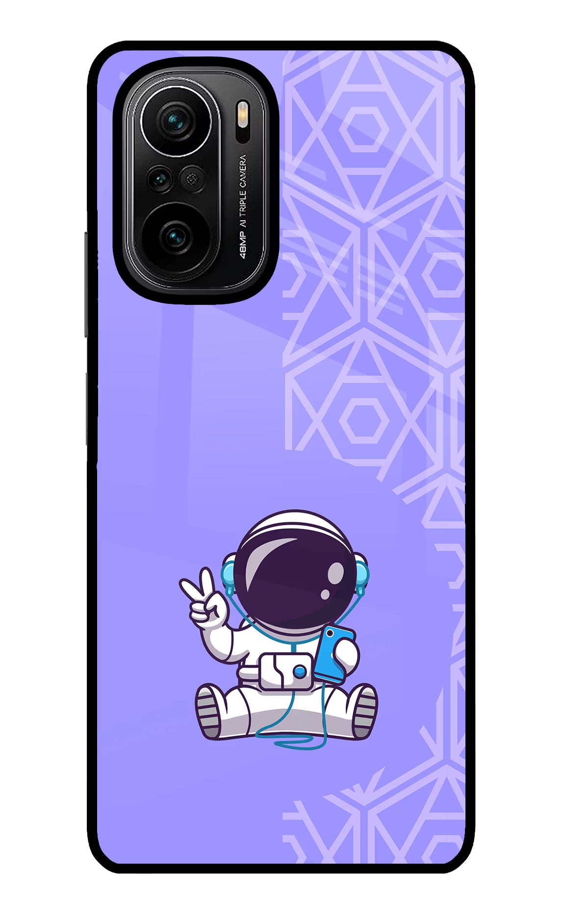 Cute Astronaut Chilling Mi 11X/11X Pro Glass Case - Cute Astronaut Chilling Mi 11X/11X Pro Glass Case Cute Astronaut Chilling Mi 11X/11X Pro Glass Case