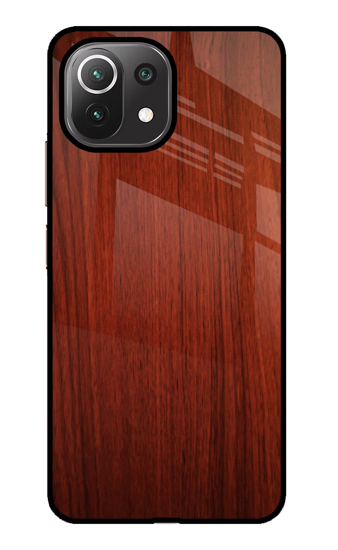 Wooden Plain Pattern Mi 11 Lite Back Cover - Wooden Plain Pattern Mi 11 Lite Glass Case Back Cover by Casekaro Wooden Plain Pattern Mi 11 Lite Glass Case Back Cover by Casekaro
