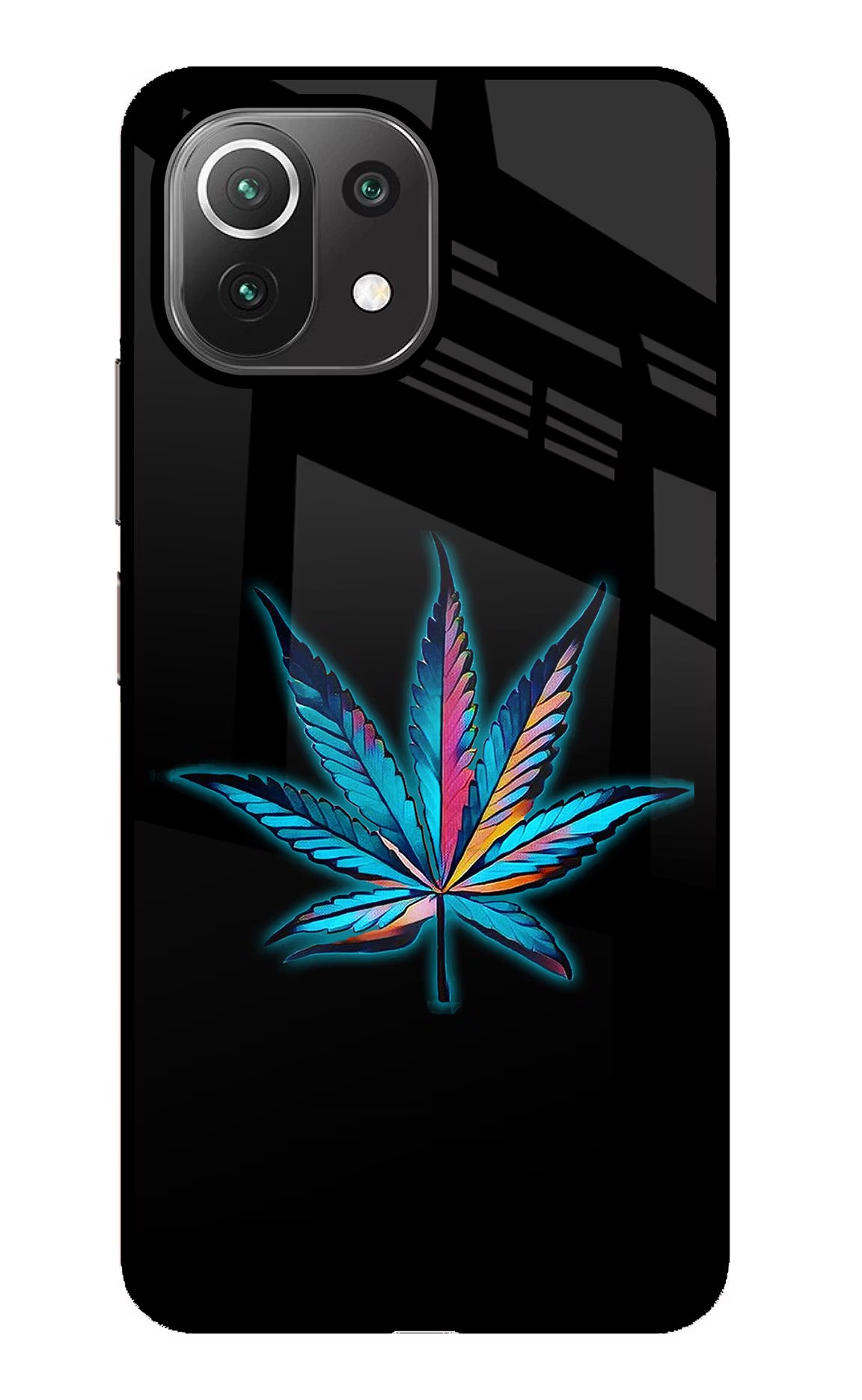 Weed Mi 11 Lite Back Cover - Weed Mi 11 Lite Glass Case Back Cover by Casekaro Weed Mi 11 Lite Glass Case Back Cover by Casekaro