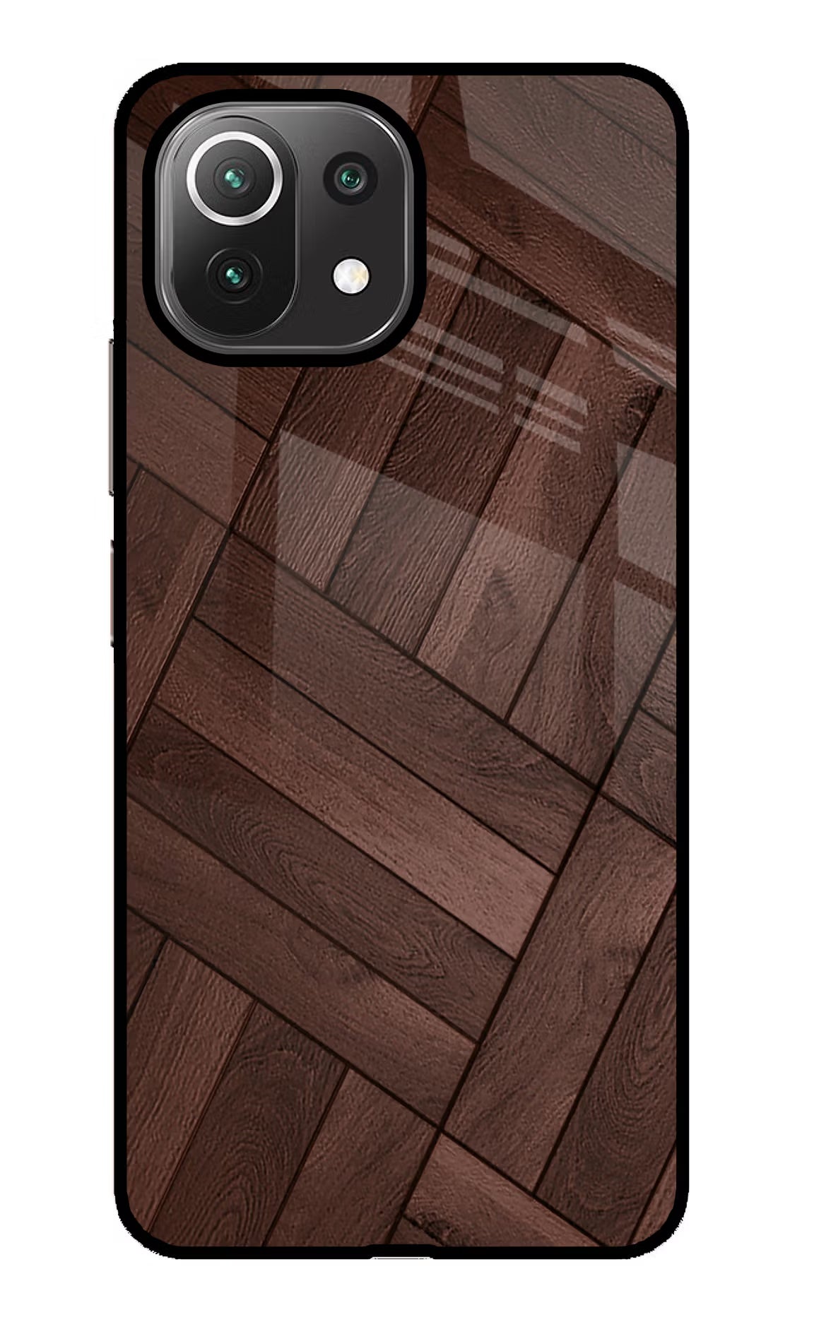 Wooden Texture Design Mi 11 Lite Glass Case - Wooden Texture Design Mi 11 Lite Glass Case Wooden Texture Design Mi 11 Lite Glass Case