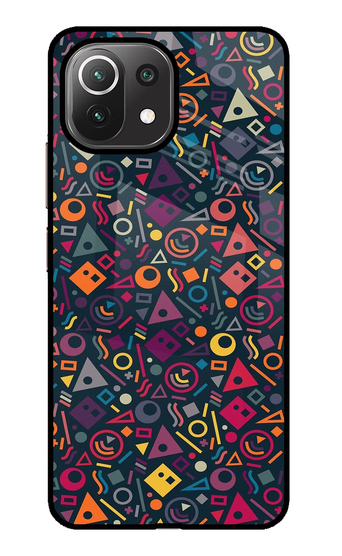 Geometric Abstract Mi 11 Lite Back Cover - Geometric Abstract Mi 11 Lite Glass Case Back Cover by Casekaro Geometric Abstract Mi 11 Lite Glass Case Back Cover by Casekaro