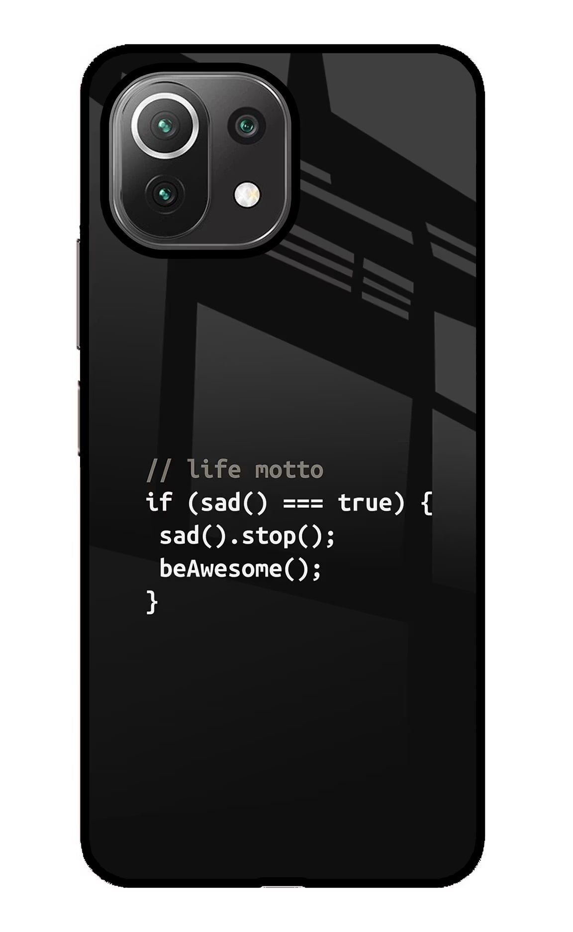 Life Motto Code Mi 11 Lite Back Cover - Life Motto Code Mi 11 Lite Glass Case Back Cover by Casekaro Life Motto Code Mi 11 Lite Glass Case Back Cover by Casekaro
