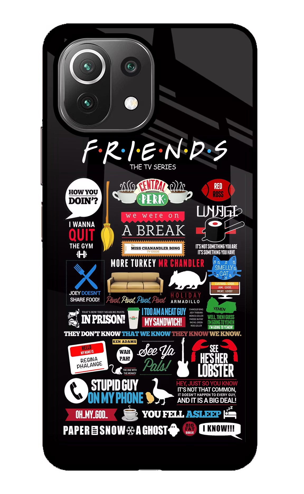 FRIENDS Mi 11 Lite Glass Case - FRIENDS Mi 11 Lite Glass Case FRIENDS Mi 11 Lite Glass Case