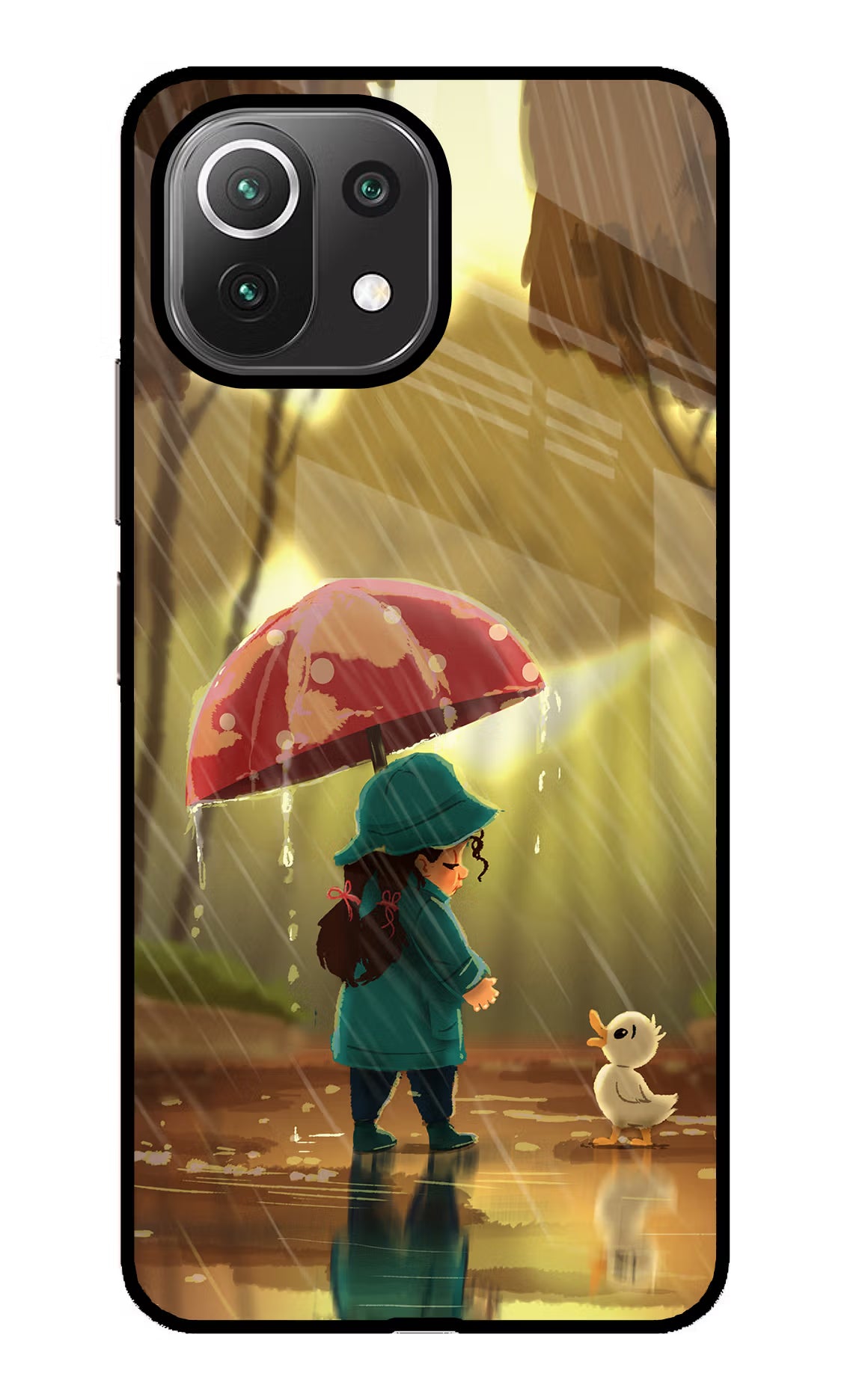 Rainy Day Mi 11 Lite Back Cover - Rainy Day Mi 11 Lite Glass Case Back Cover by Casekaro Rainy Day Mi 11 Lite Glass Case Back Cover by Casekaro