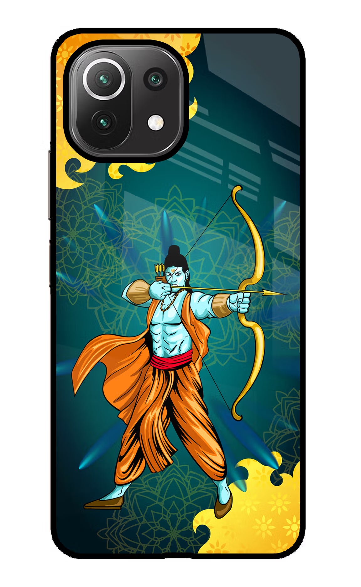 Lord Ram - 6 Mi 11 Lite Back Cover - Lord Ram - 6 Mi 11 Lite Glass Case Back Cover by Casekaro Lord Ram - 6 Mi 11 Lite Glass Case Back Cover by Casekaro