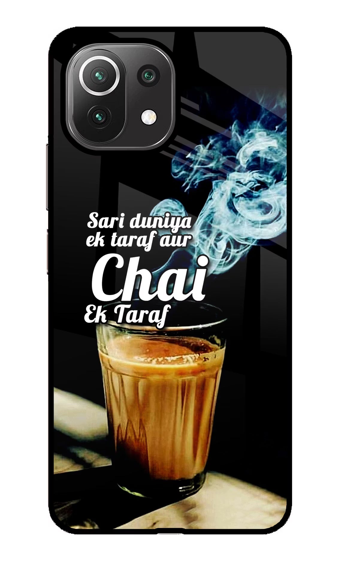 Chai Ek Taraf Quote Mi 11 Lite Glass Case - Chai Ek Taraf Quote Mi 11 Lite Glass Case Chai Ek Taraf Quote Mi 11 Lite Glass Case