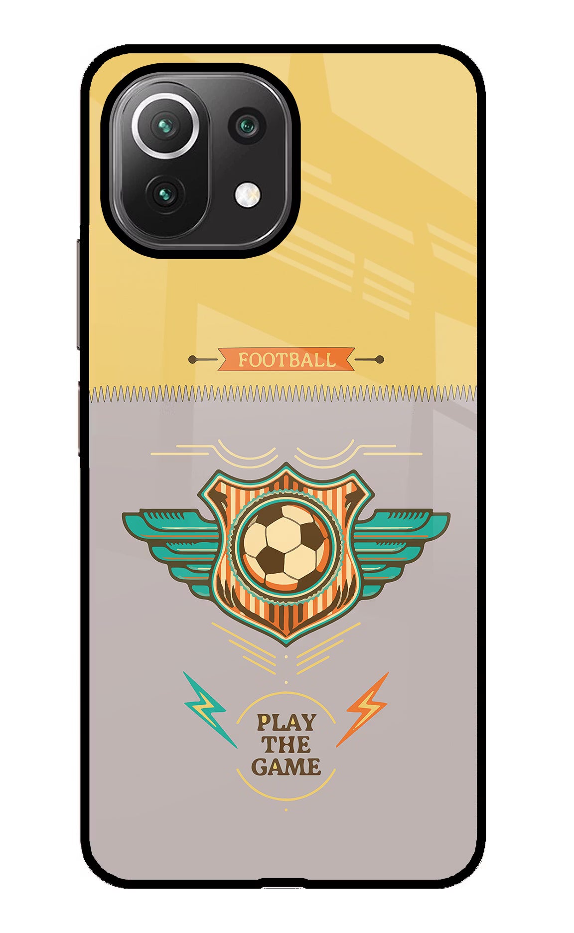 Football Mi 11 Lite Back Cover - Football Mi 11 Lite Glass Case Back Cover by Casekaro Football Mi 11 Lite Glass Case Back Cover by Casekaro