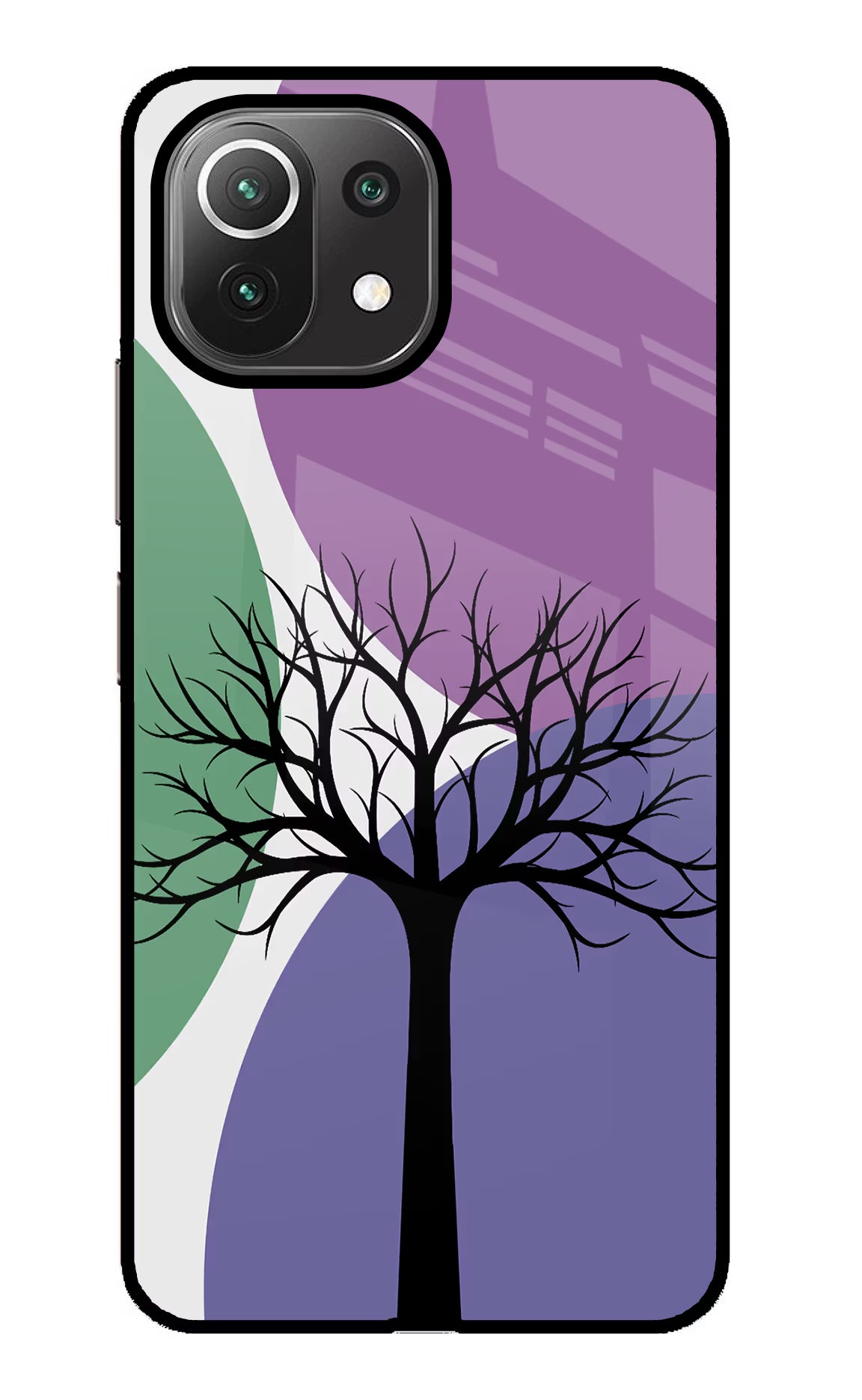 Tree Art Mi 11 Lite Back Cover - Tree Art Mi 11 Lite Glass Case Back Cover by Casekaro Tree Art Mi 11 Lite Glass Case Back Cover by Casekaro
