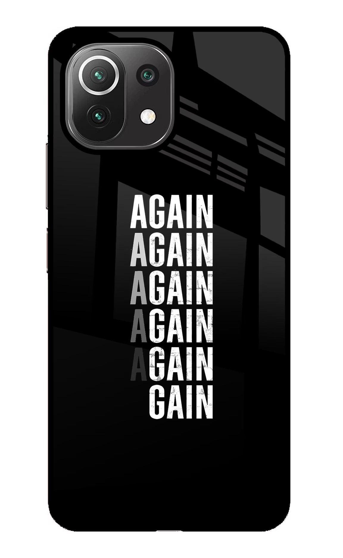 Again Again Gain Mi 11 Lite Glass Case - Again Again Gain Mi 11 Lite Glass Case Again Again Gain Mi 11 Lite Glass Case
