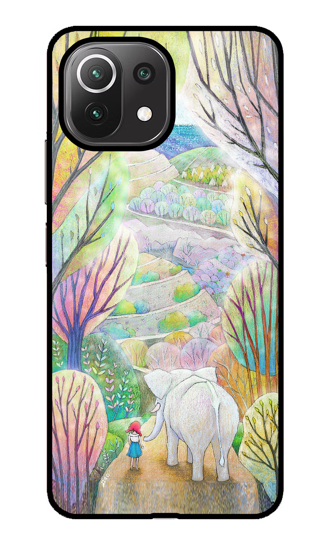 Nature Painting Mi 11 Lite Back Cover - Nature Painting Mi 11 Lite Glass Case Back Cover by Casekaro Nature Painting Mi 11 Lite Glass Case Back Cover by Casekaro