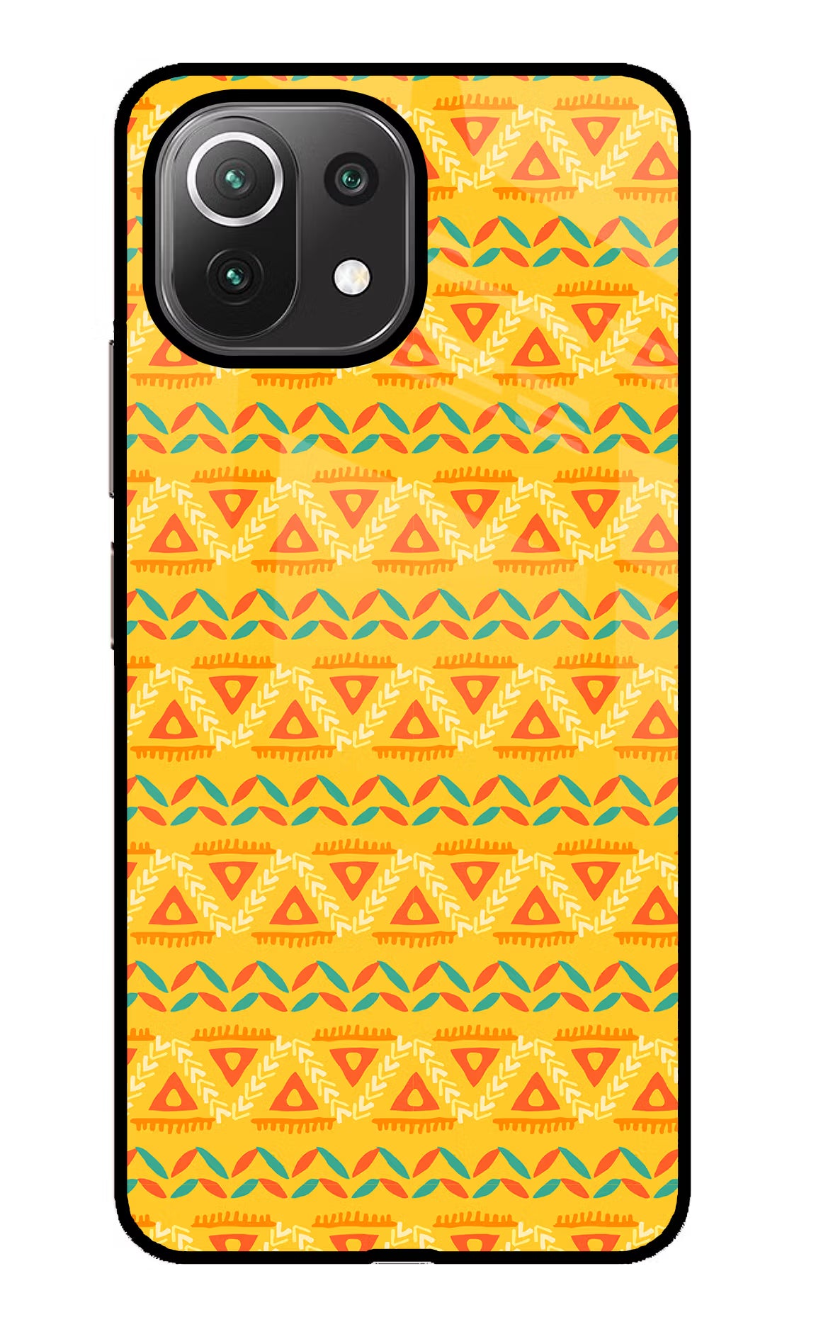 Tribal Pattern Mi 11 Lite Back Cover - Tribal Pattern Mi 11 Lite Glass Case Back Cover by Casekaro Tribal Pattern Mi 11 Lite Glass Case Back Cover by Casekaro