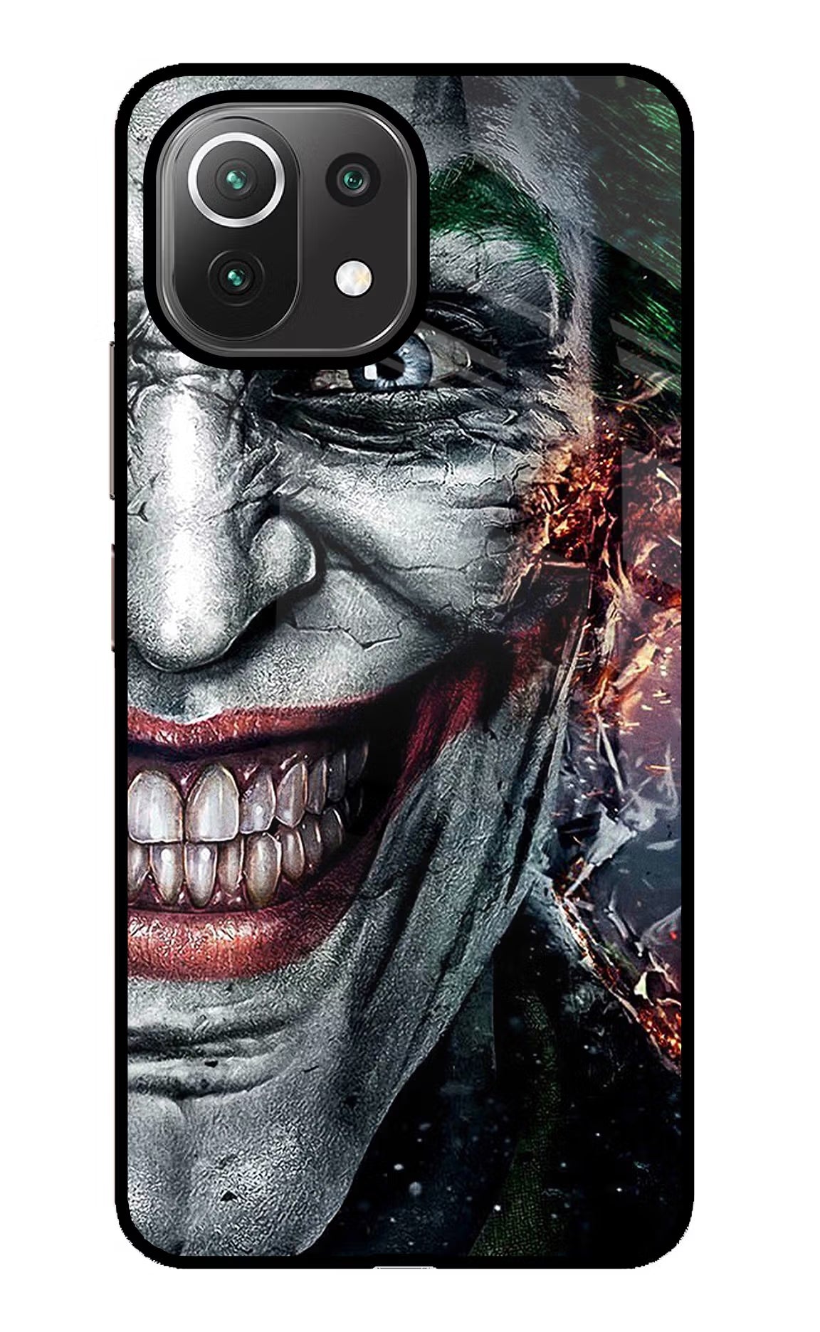 Joker Cam Mi 11 Lite Back Cover - Joker Cam Mi 11 Lite Glass Case Back Cover by Casekaro Joker Cam Mi 11 Lite Glass Case Back Cover by Casekaro
