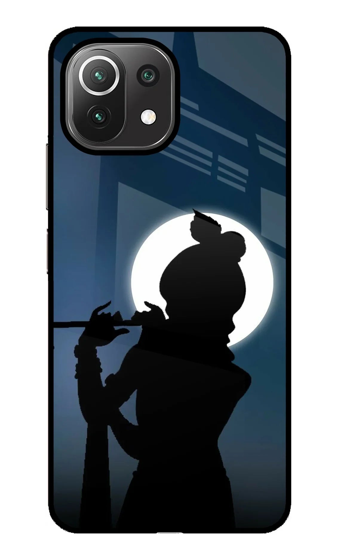 Shri Krishna Silhouette Mi 11 Lite Glass Case - Shri Krishna Silhouette Mi 11 Lite Glass Case Shri Krishna Silhouette Mi 11 Lite Glass Case