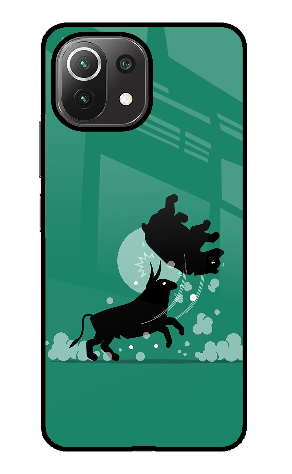 Bull Conqueror Mi 11 Lite Glass Case - Bull Conqueror Mi 11 Lite Glass Case Bull Conqueror Mi 11 Lite Glass Case