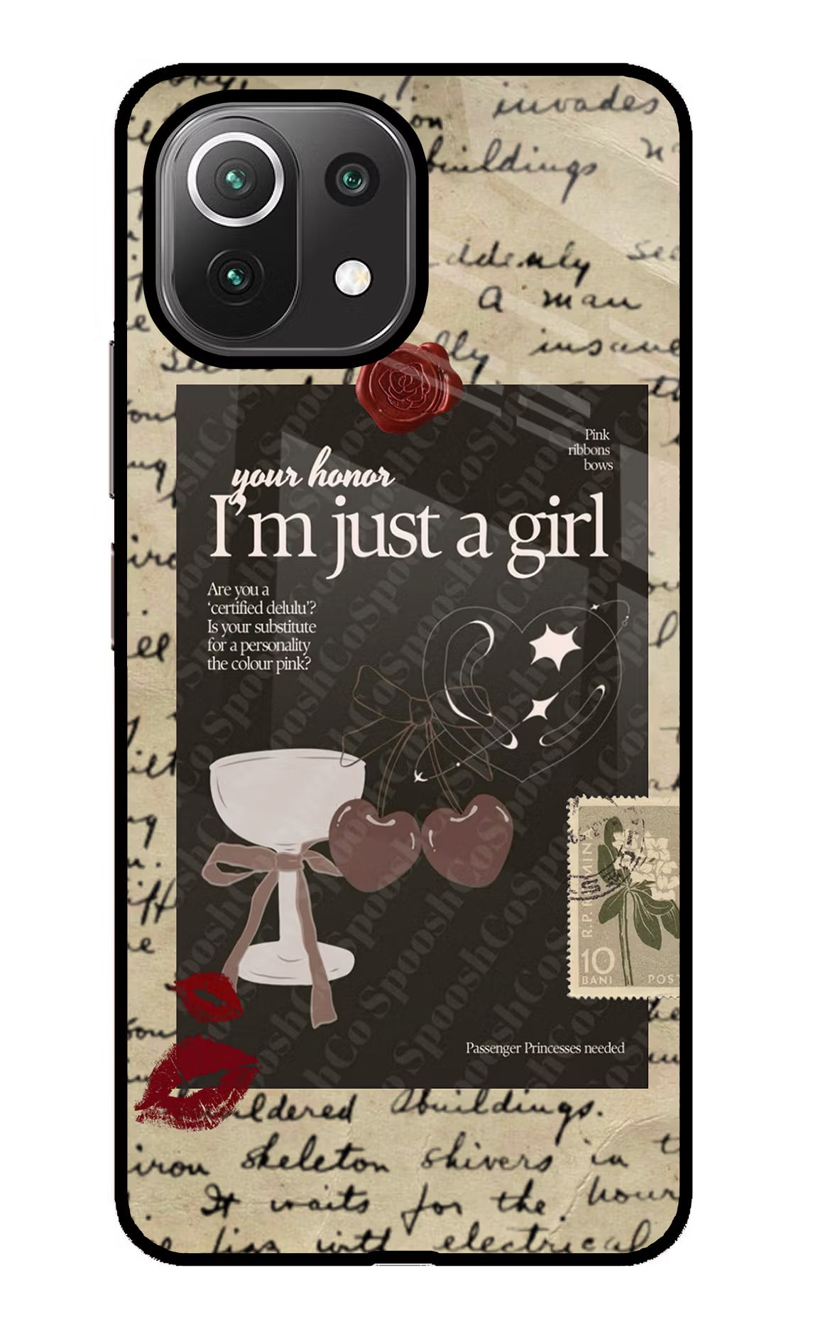 I am just a girl Mi 11 Lite Glass Case - I am just a girl Mi 11 Lite Glass Case I am just a girl Mi 11 Lite Glass Case