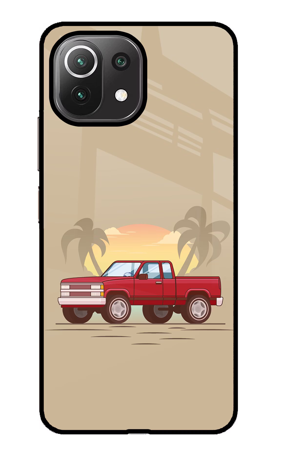 Desert Classic Drive Mi 11 Lite Back Cover - Desert Classic Drive Mi 11 Lite Glass Case Back Cover by Casekaro Desert Classic Drive Mi 11 Lite Glass Case Back Cover by Casekaro