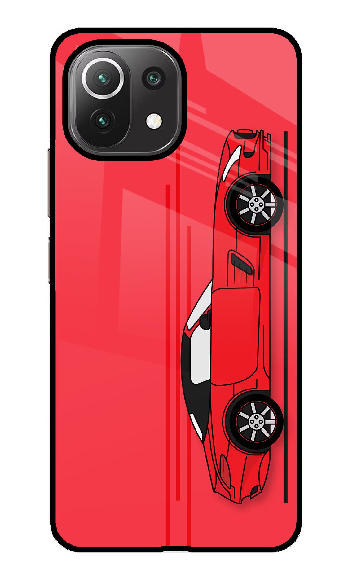 Red Velocity Mi 11 Lite Glass Case - Red Velocity Mi 11 Lite Glass Case Red Velocity Mi 11 Lite Glass Case