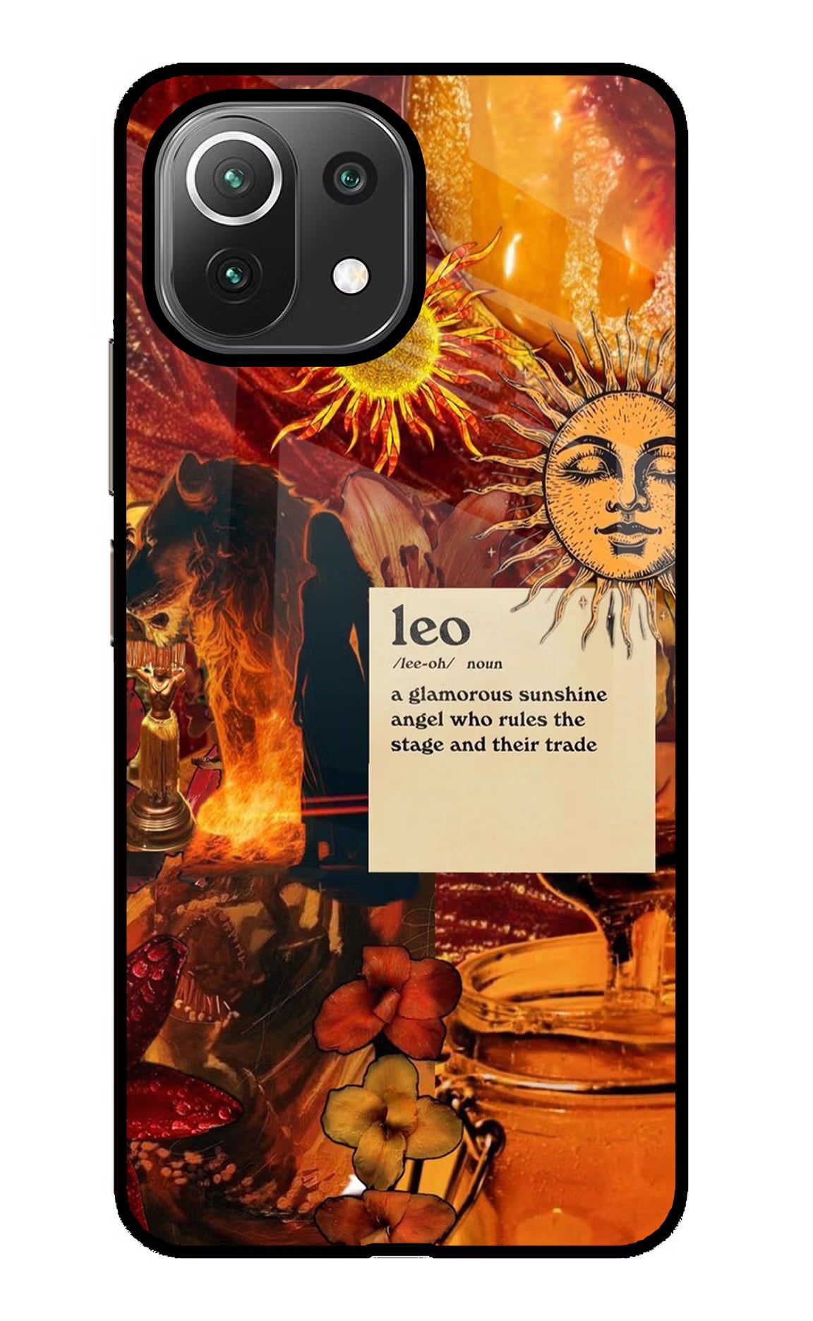 Leo Zodiac Mi 11 Lite Back Cover - Leo Zodiac Mi 11 Lite Glass Case Back Cover by Casekaro Leo Zodiac Mi 11 Lite Glass Case Back Cover by Casekaro
