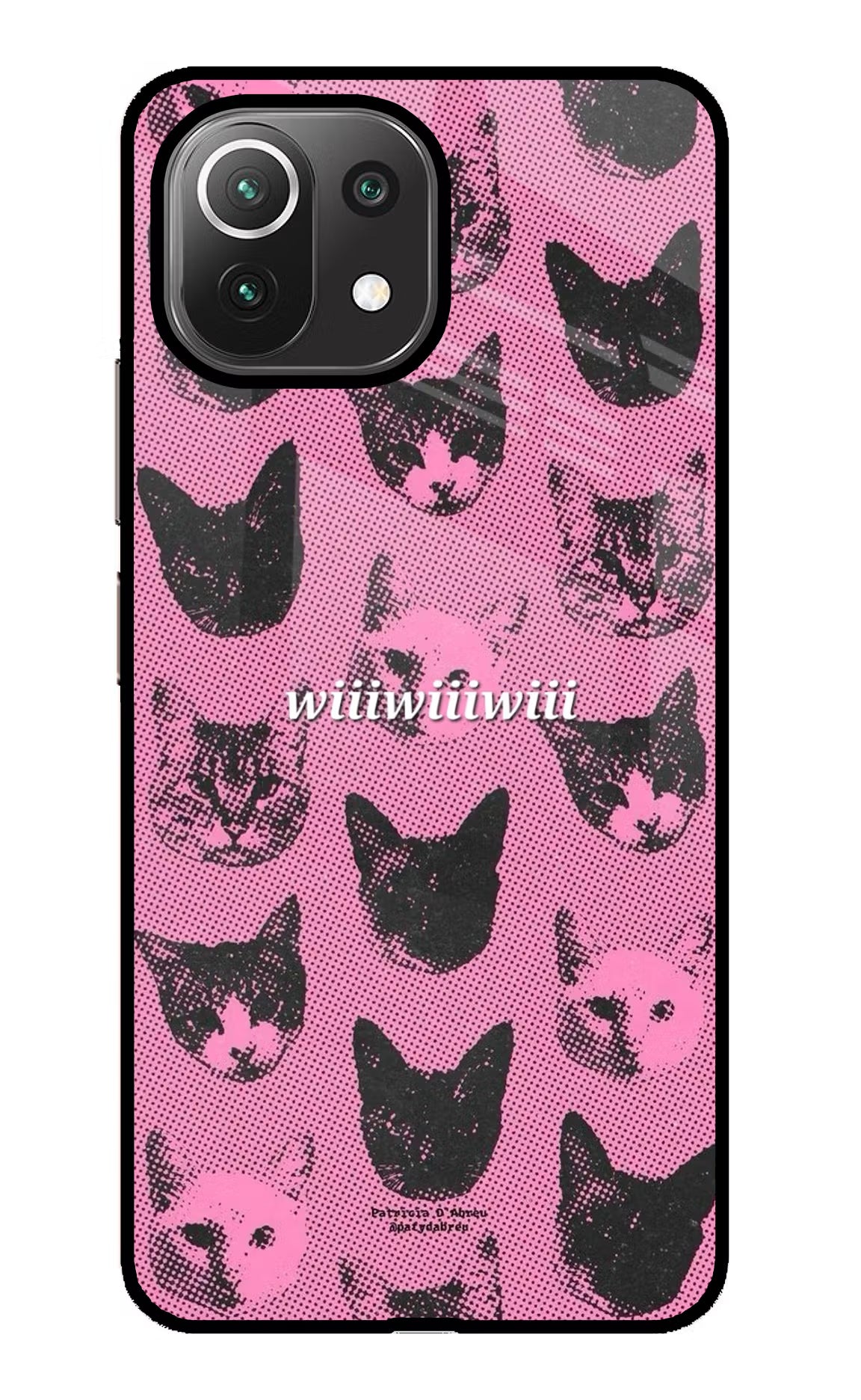Pink Cats Mi 11 Lite Glass Case - Pink Cats Mi 11 Lite Glass Case Pink Cats Mi 11 Lite Glass Case