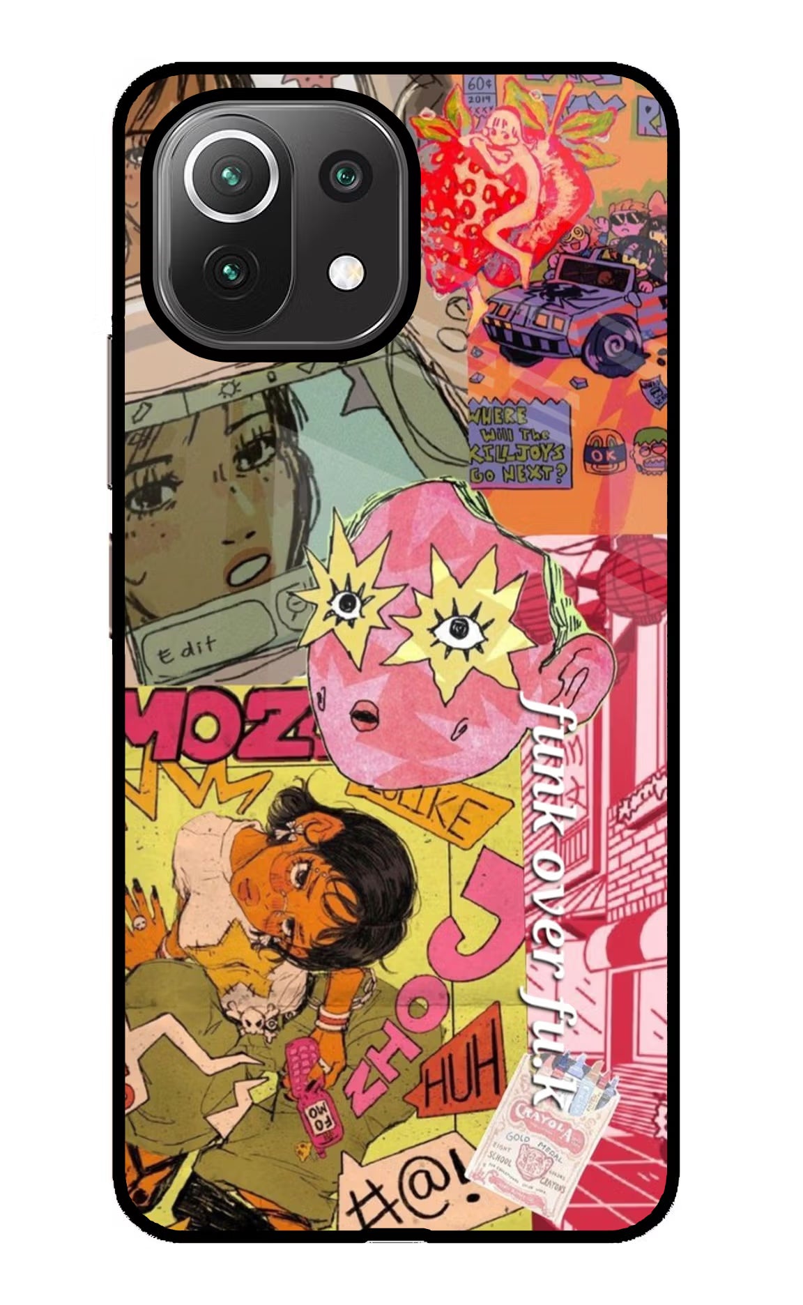 Funkover Mi 11 Lite Back Cover - Funkover Mi 11 Lite Glass Case Back Cover by Casekaro Funkover Mi 11 Lite Glass Case Back Cover by Casekaro