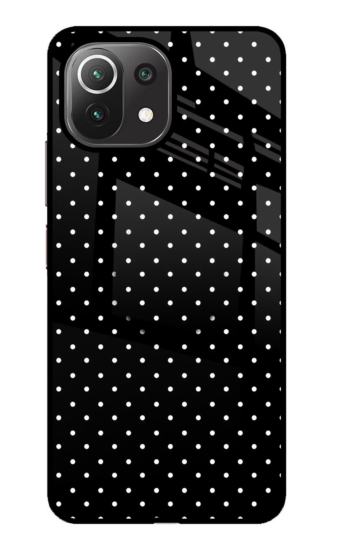White Dots Mi 11 Lite Glass Case - White Dots Mi 11 Lite Glass Case White Dots Mi 11 Lite Glass Case