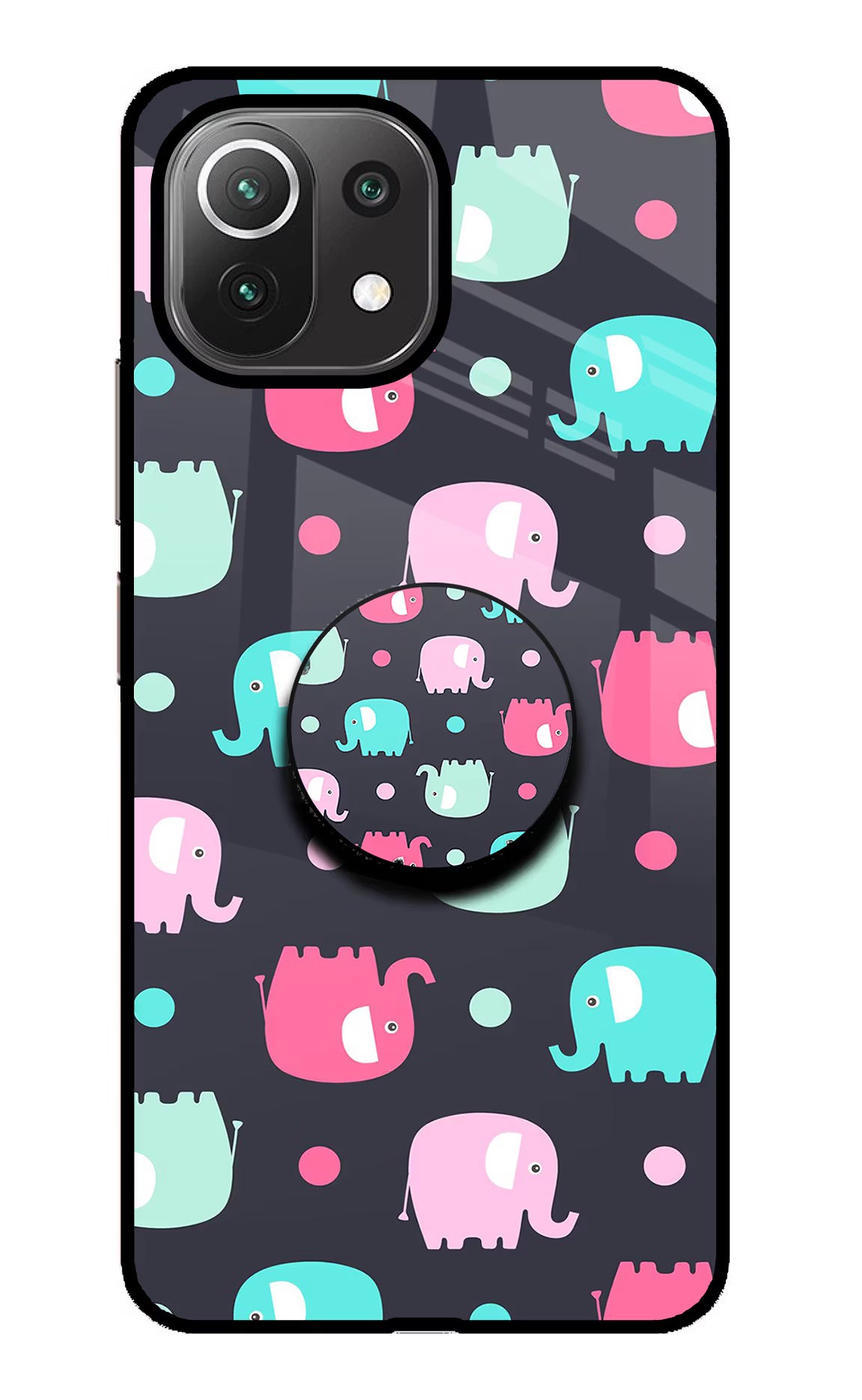 Baby Elephants Mi 11 Lite Glass Case - Baby Elephants Mi 11 Lite Glass Case Baby Elephants Mi 11 Lite Glass Case