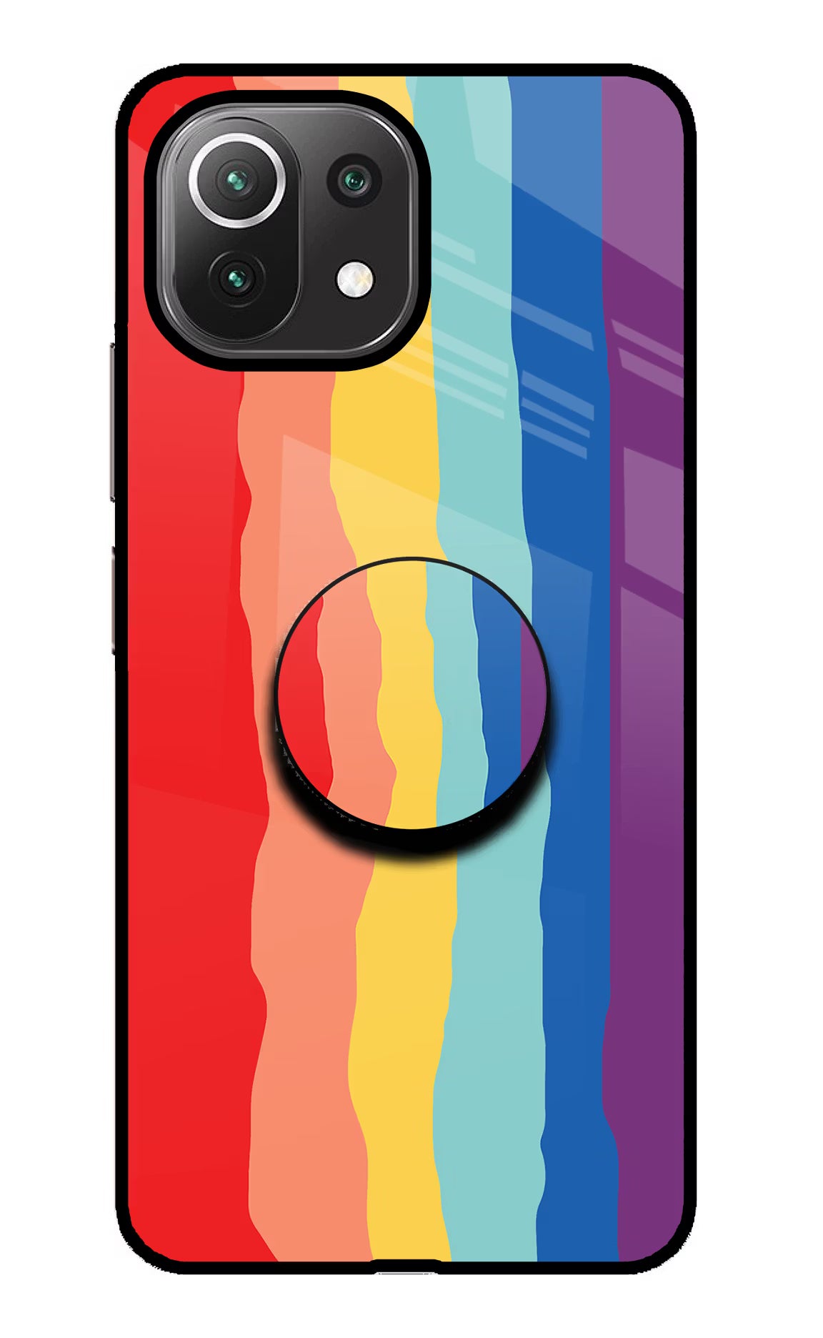 Rainbow Mi 11 Lite Pop Case - Rainbow Mi 11 Lite Pop Case by Casekaro Rainbow Mi 11 Lite Pop Case by Casekaro