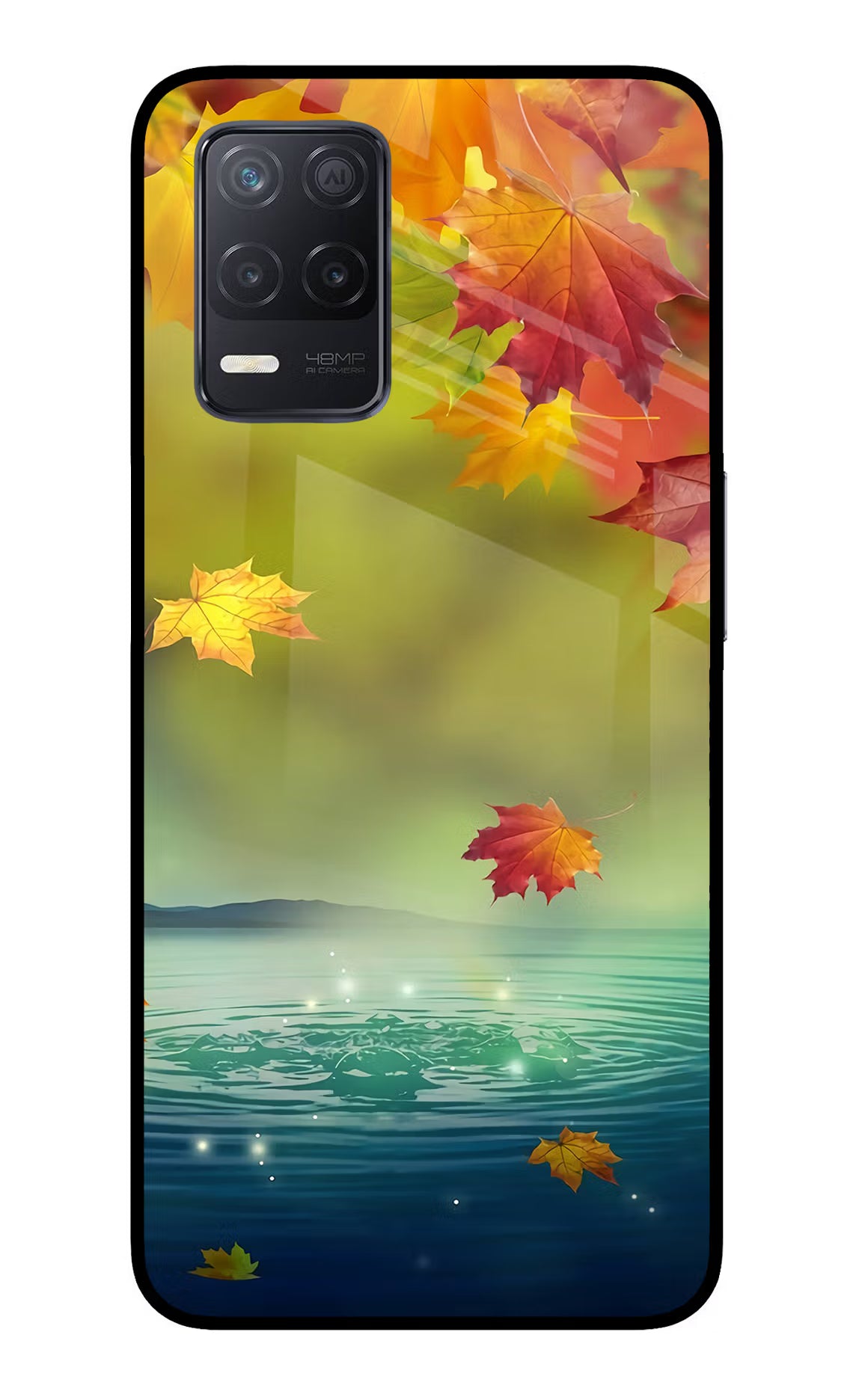 Flowers Realme 8 5G/8s 5G Back Cover - Flowers Realme 8 5G/8s 5G Glass Case Back Cover by Casekaro Flowers Realme 8 5G/8s 5G Glass Case Back Cover by Casekaro